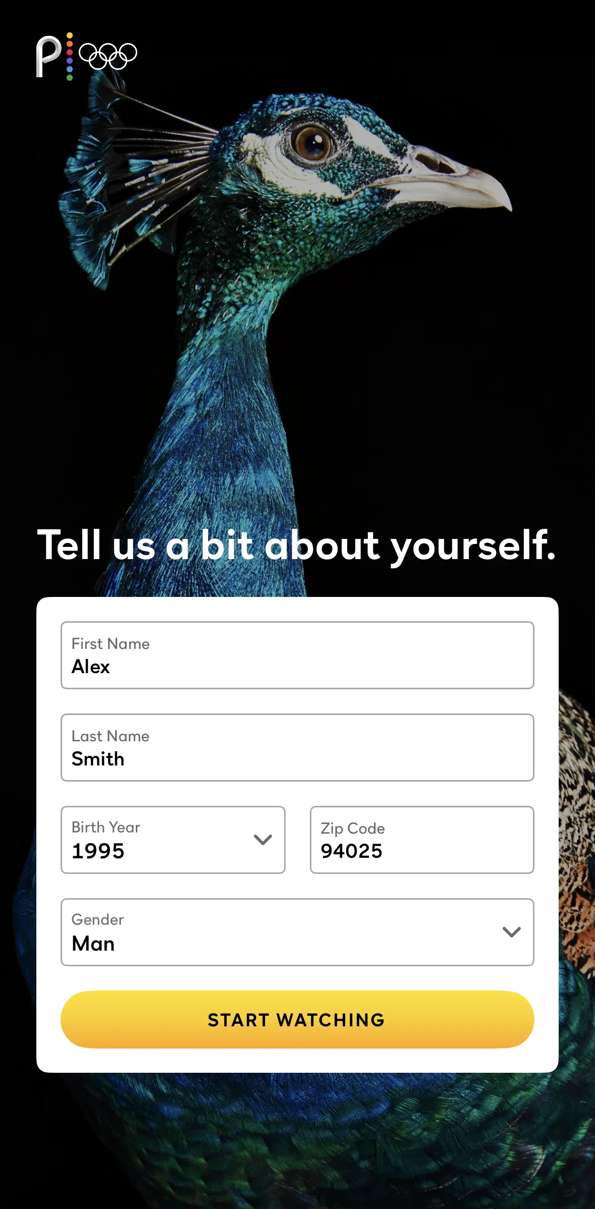 Peacock Screen screen in the Subscribing to Peacock Premium flow