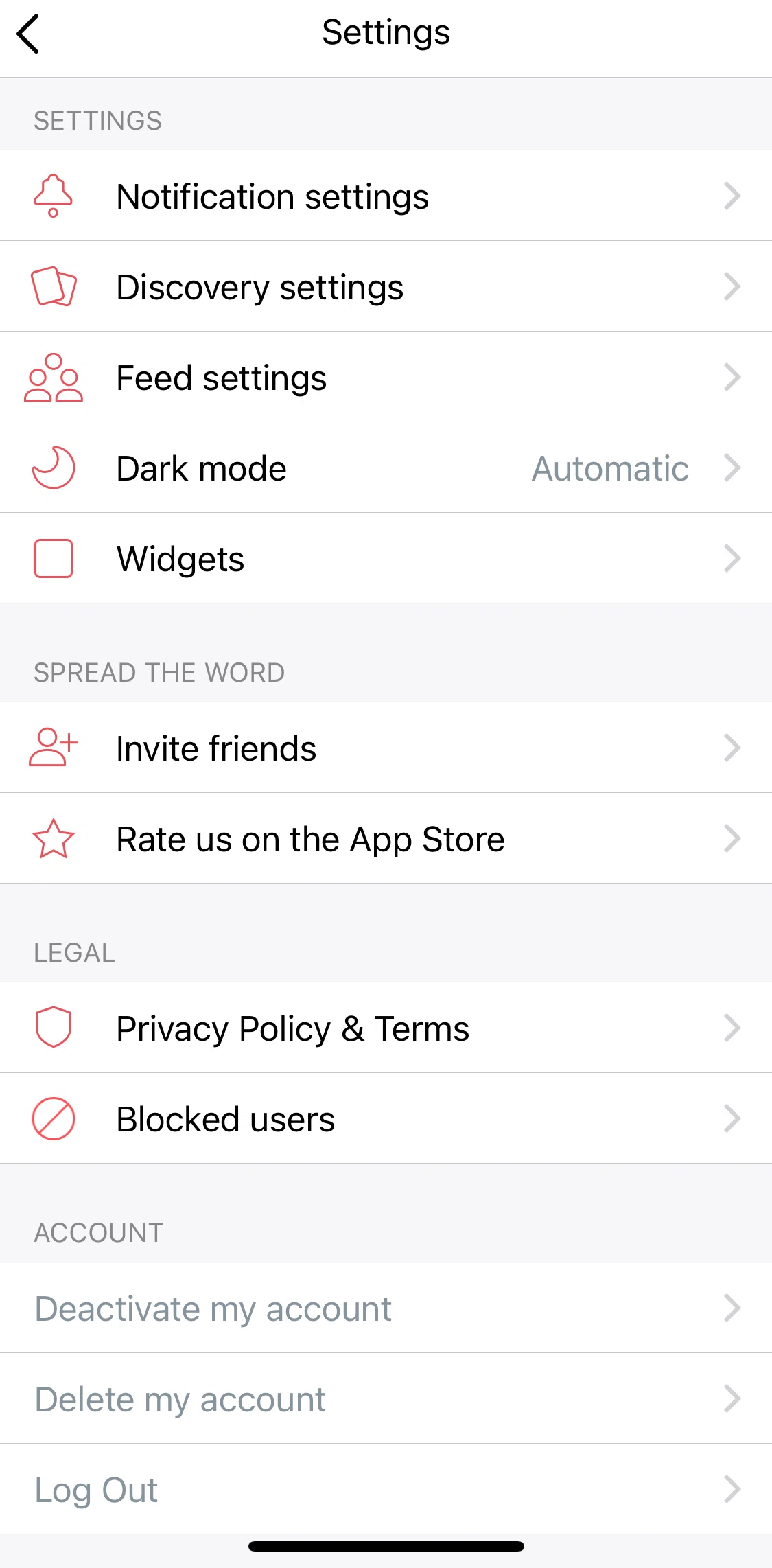 Peanut Screen screen in the Blocked users flow