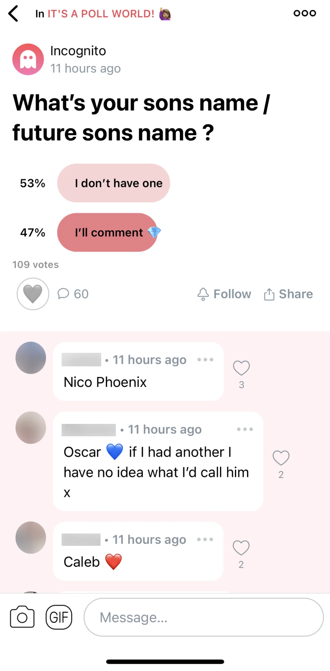 Peanut Screen screen in the Liking a post flow