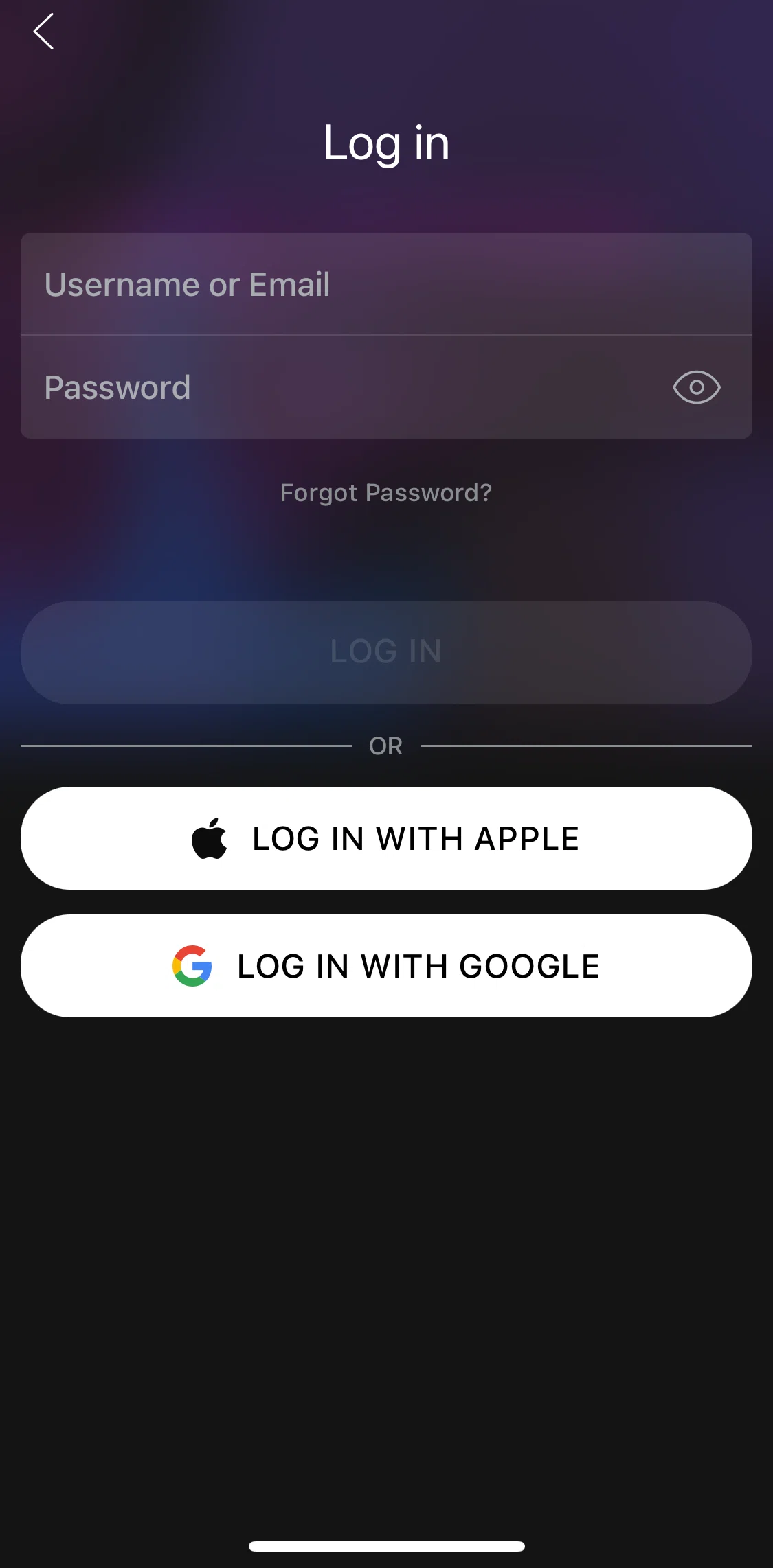 Peloton Screen screen in the Resetting password flow