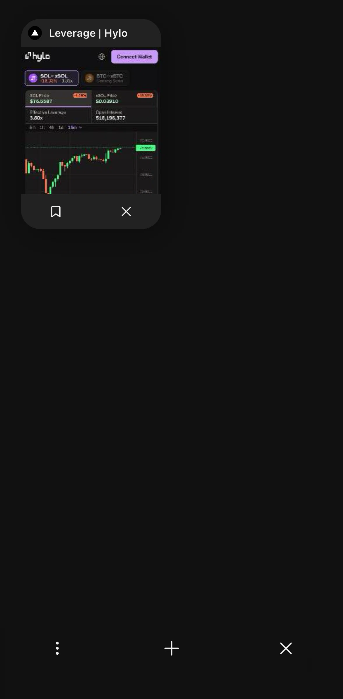 Phantom Screen screen in the Closing all tabs flow