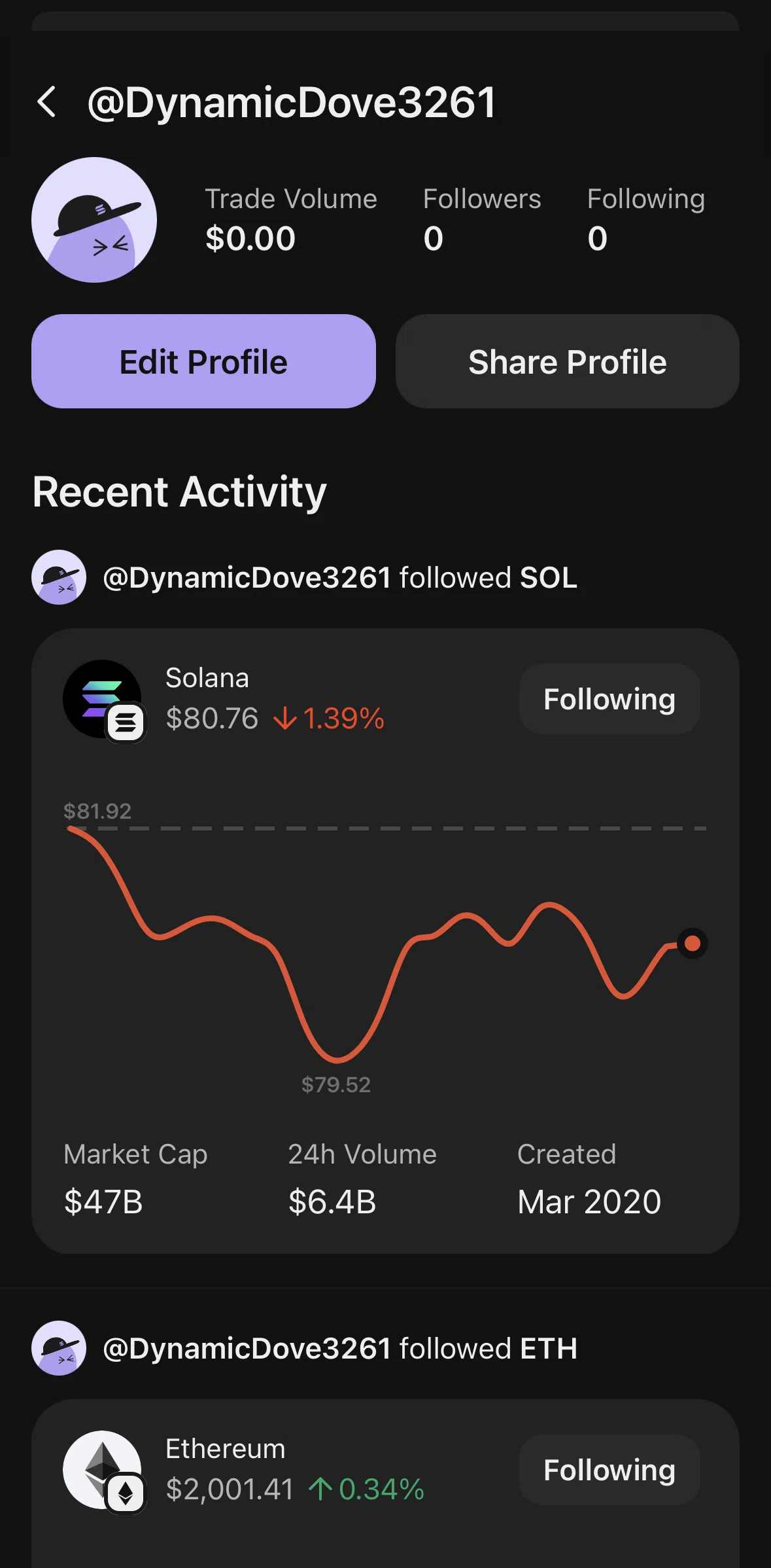 Phantom Screen screen in the Editing profile flow