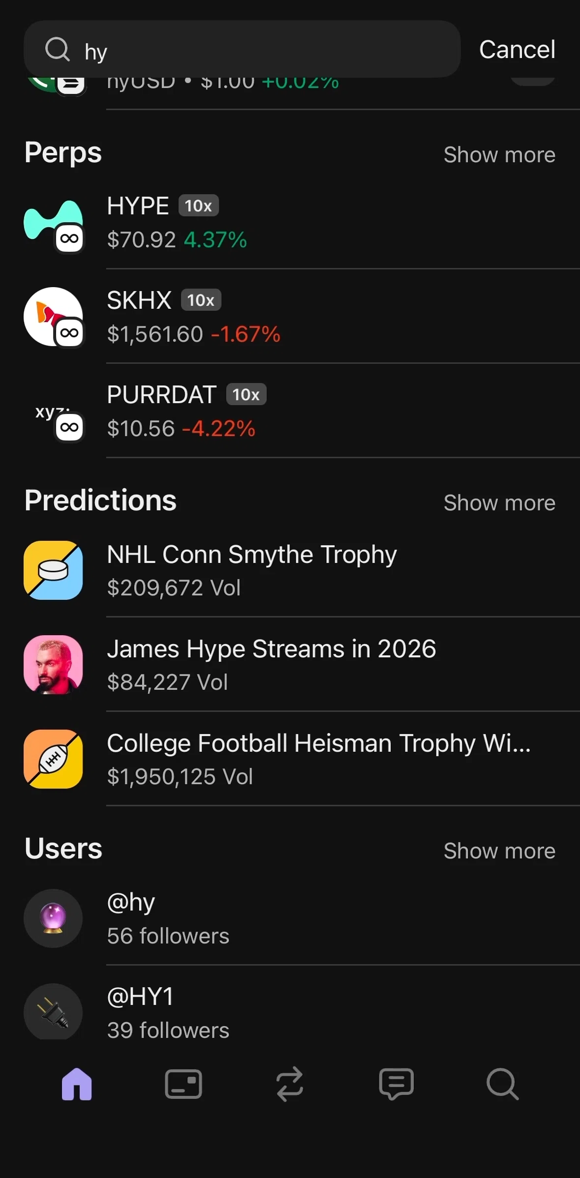 Phantom Screen screen in the Predictions flow