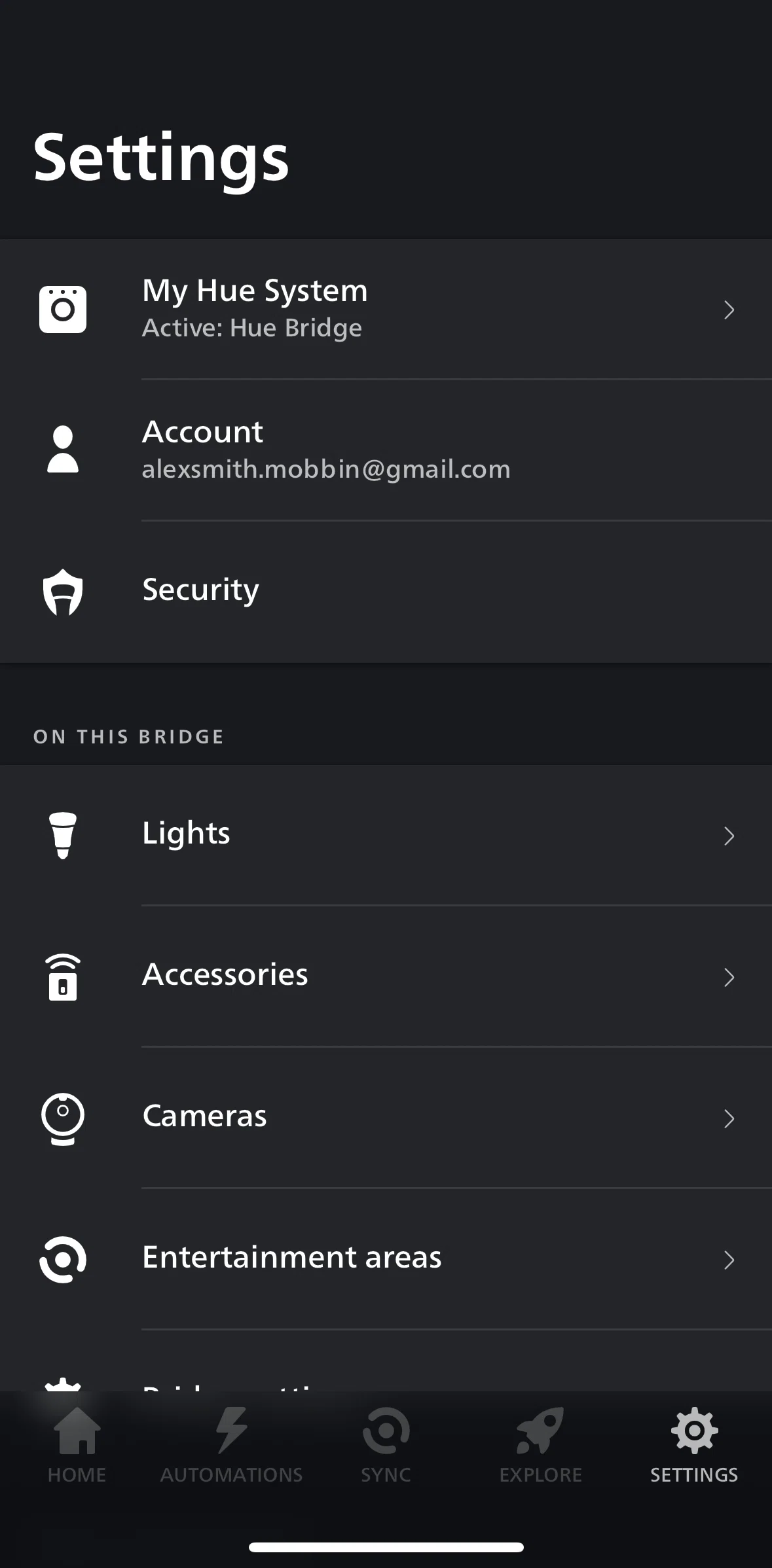 Philips Hue Screen screen in the Setting up entertainment area flow