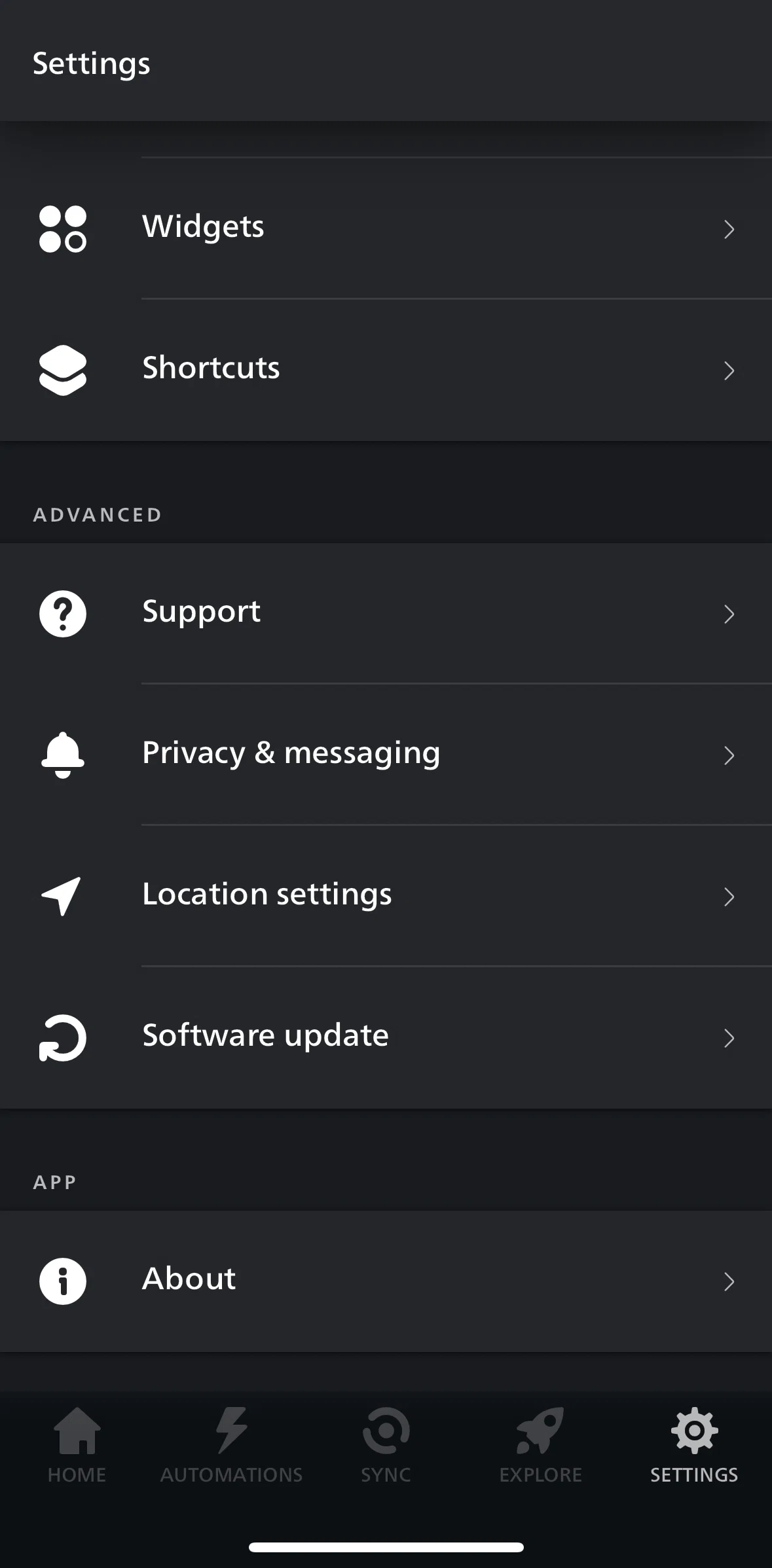 Philips Hue Screen screen in the Software update flow