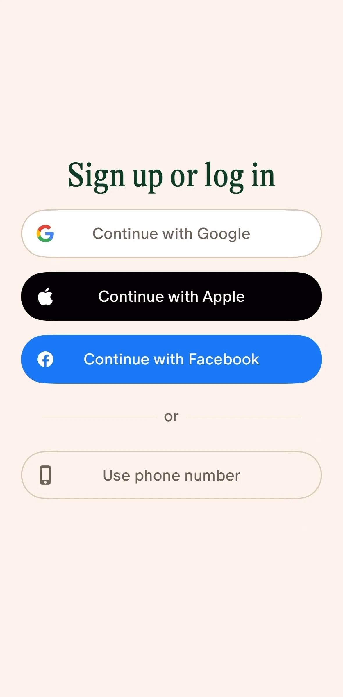 Pi Screen screen in the Logging in flow