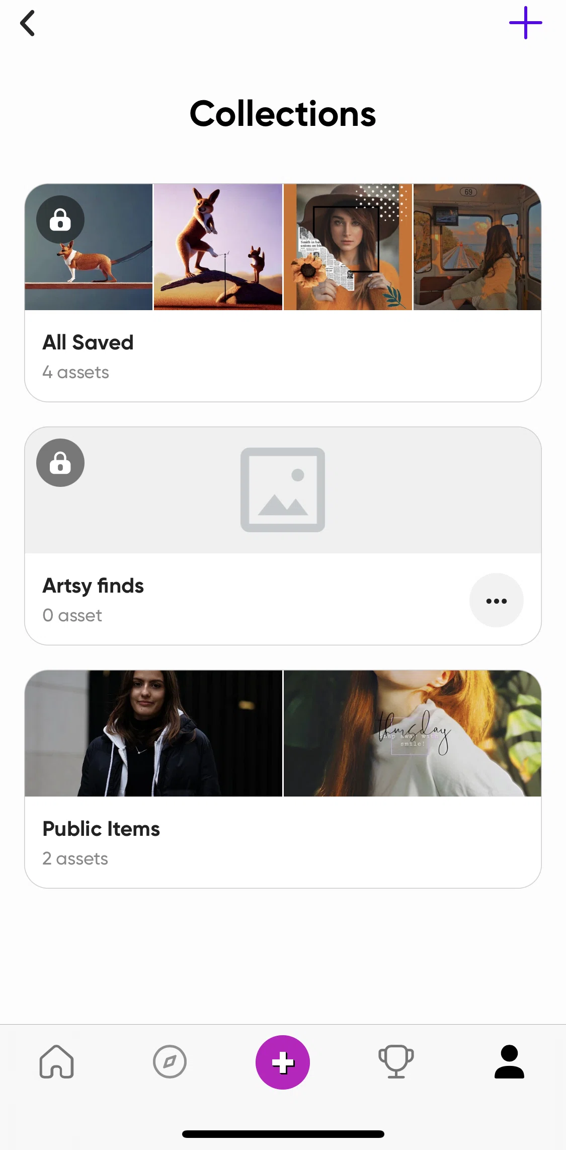 Picsart Screen screen in the Deleting a collection flow