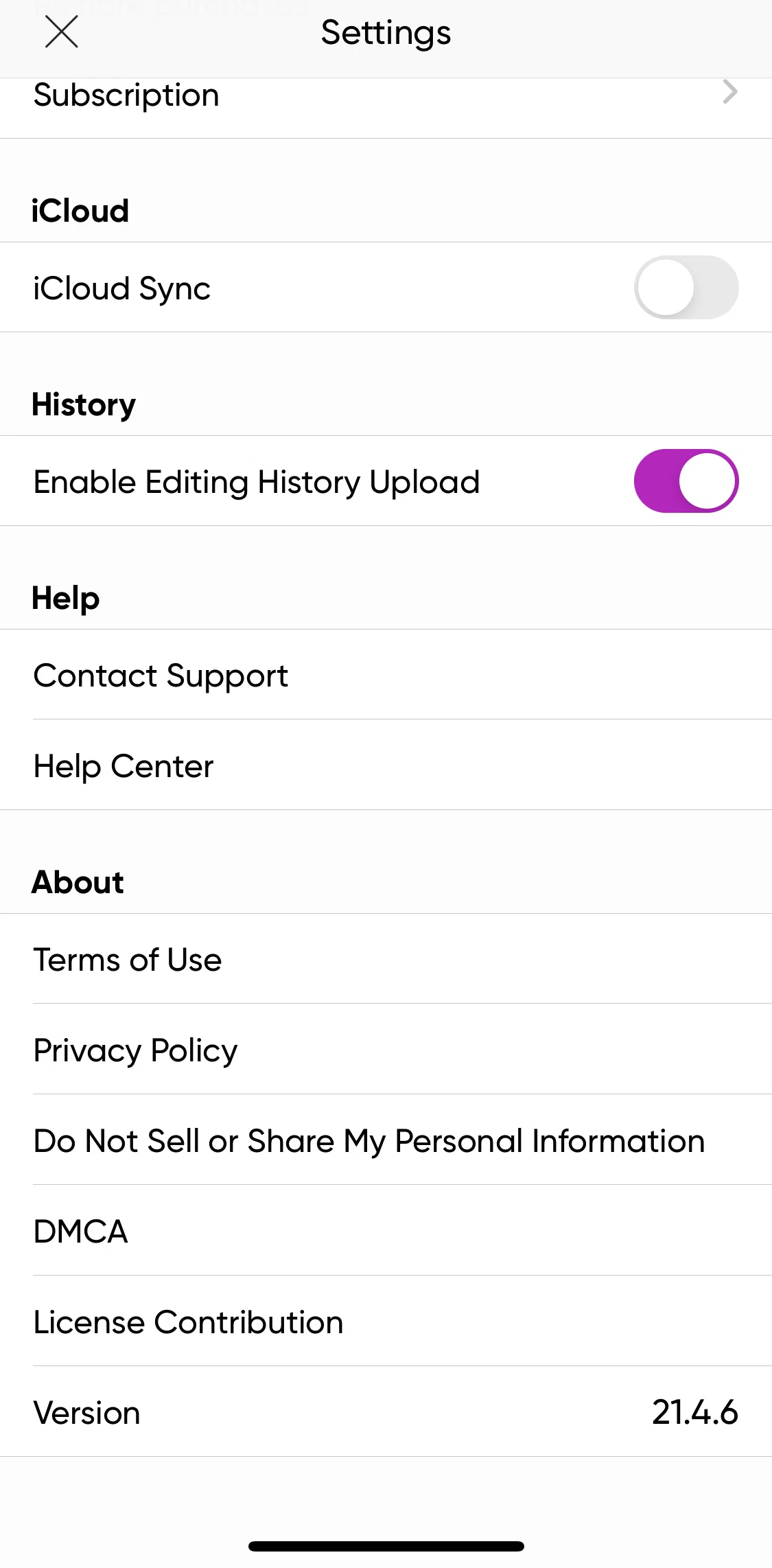 Picsart Screen screen in the Terms of use flow