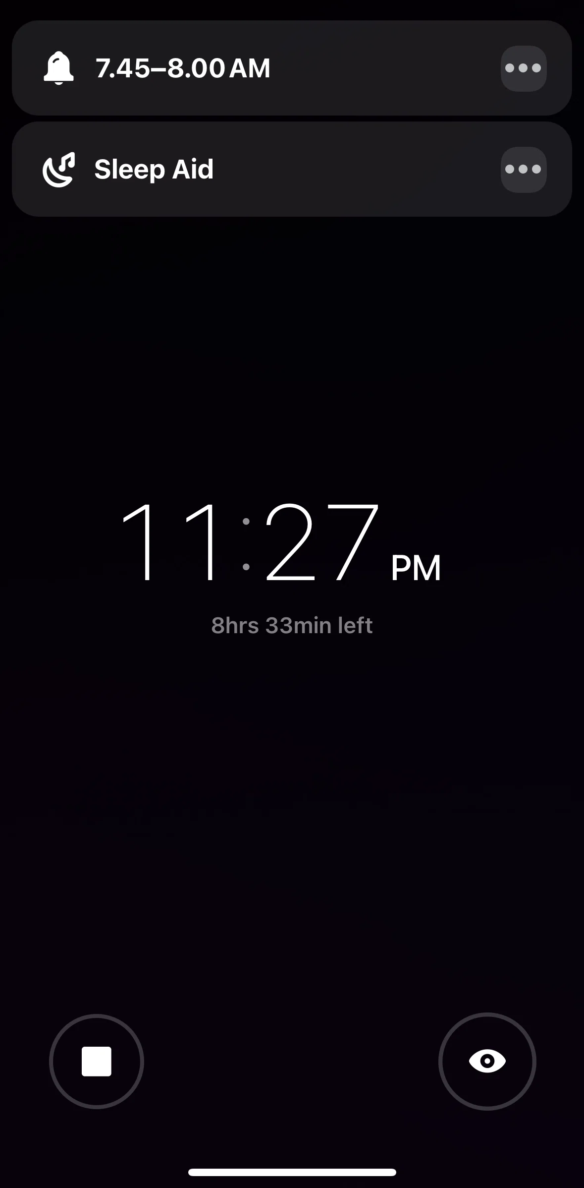 Pillow Screen screen in the Pausing sleep tracking flow