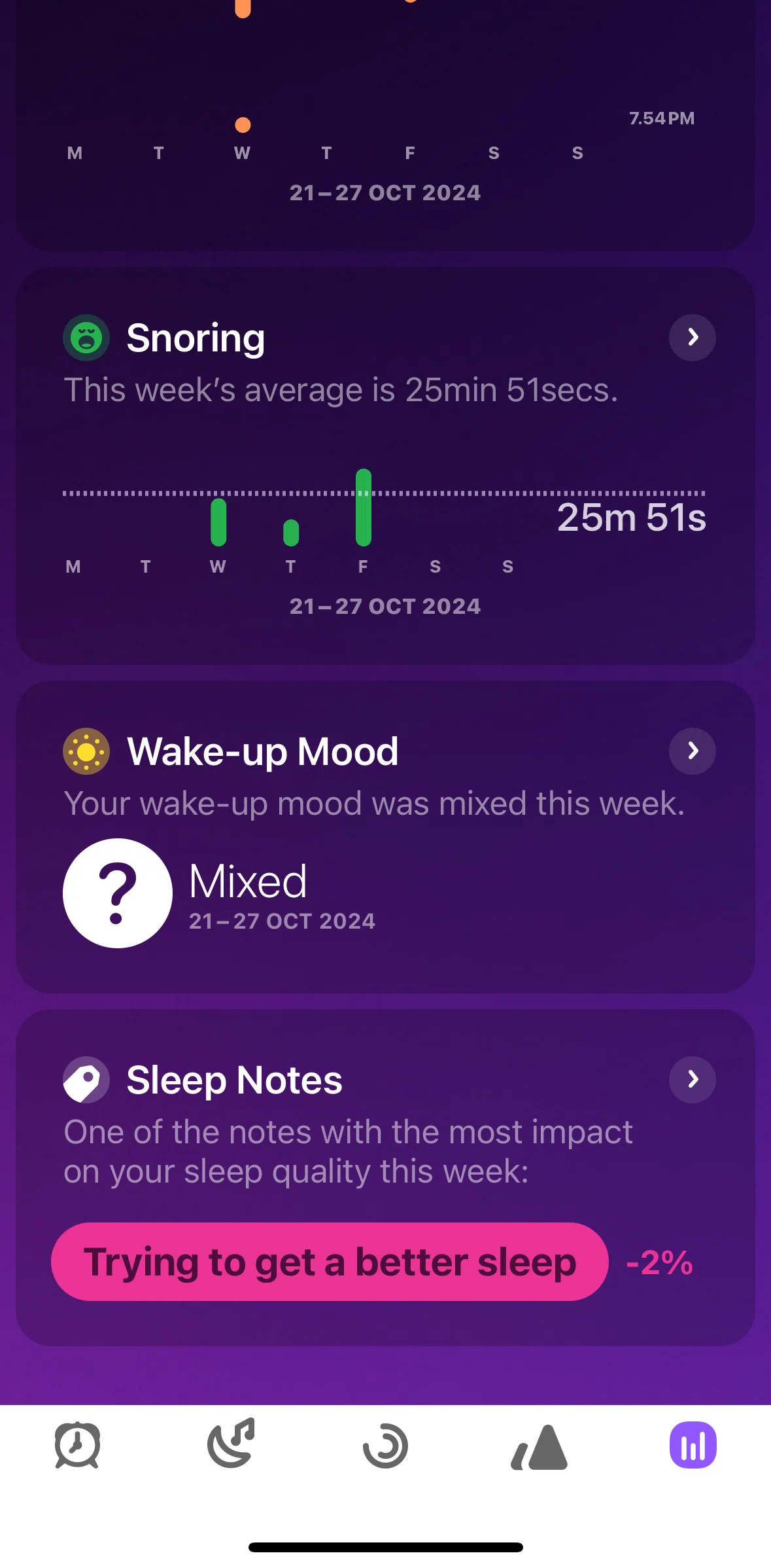 Pillow Screen screen in the Sleep notes flow