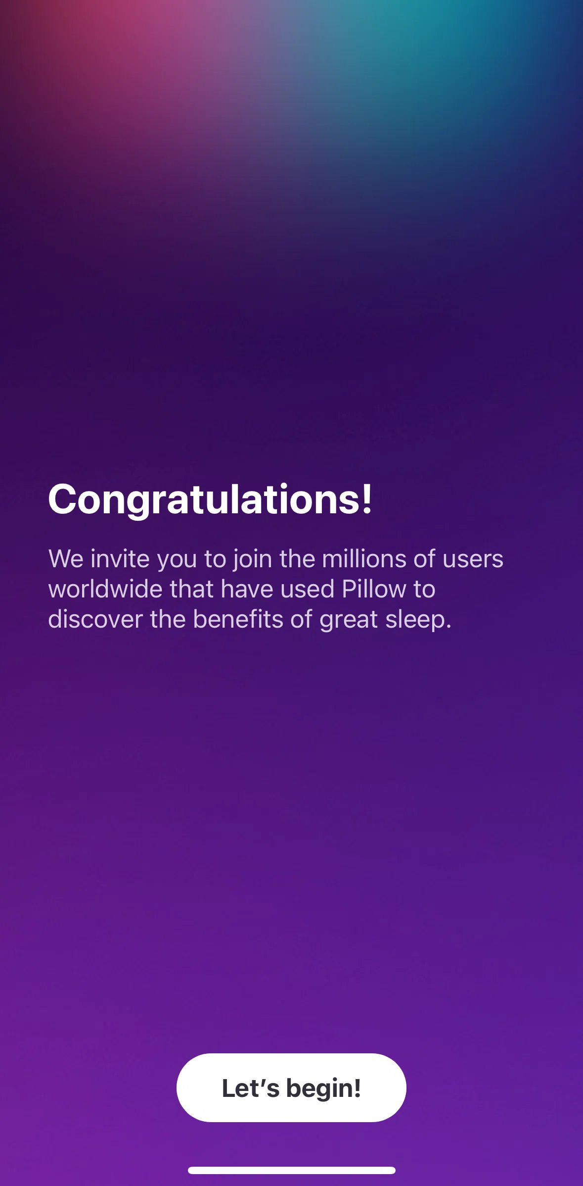 Pillow Screen screen in the Subscribing to Premium flow