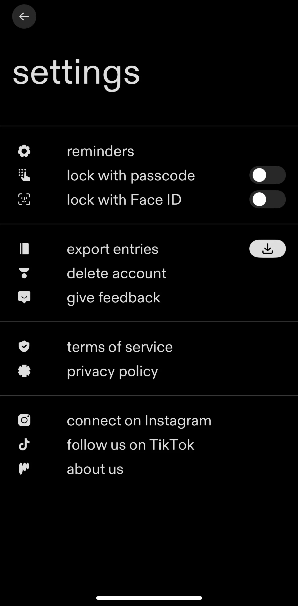 pillowtalk Screen screen in the Sending feedback flow