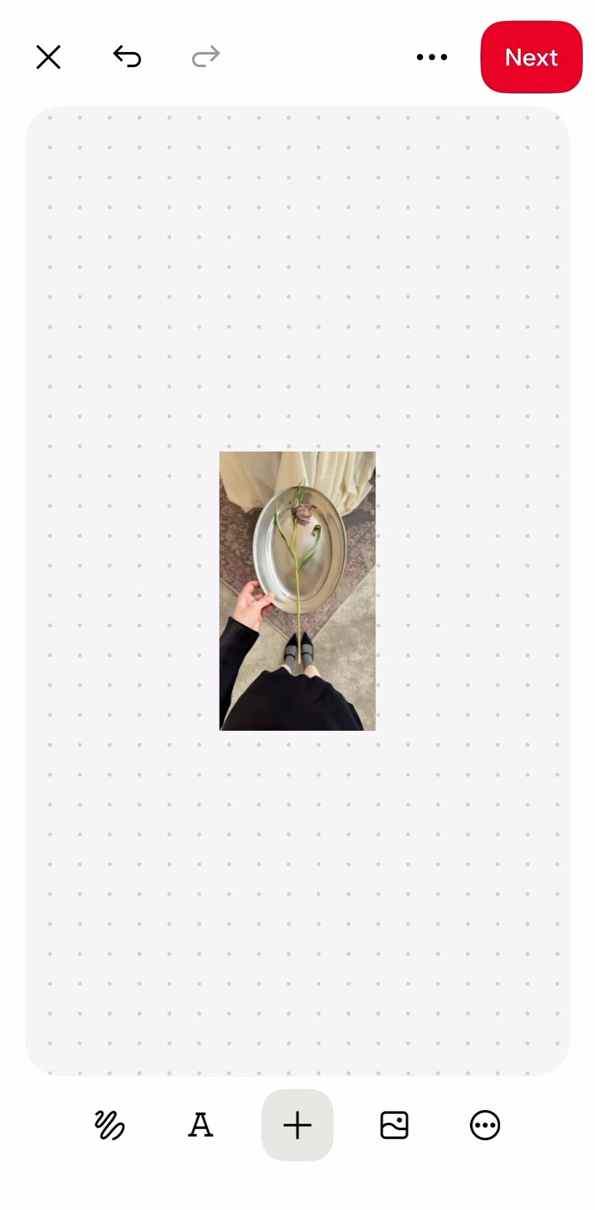 Pinterest Screen screen in the Duplicating an element flow