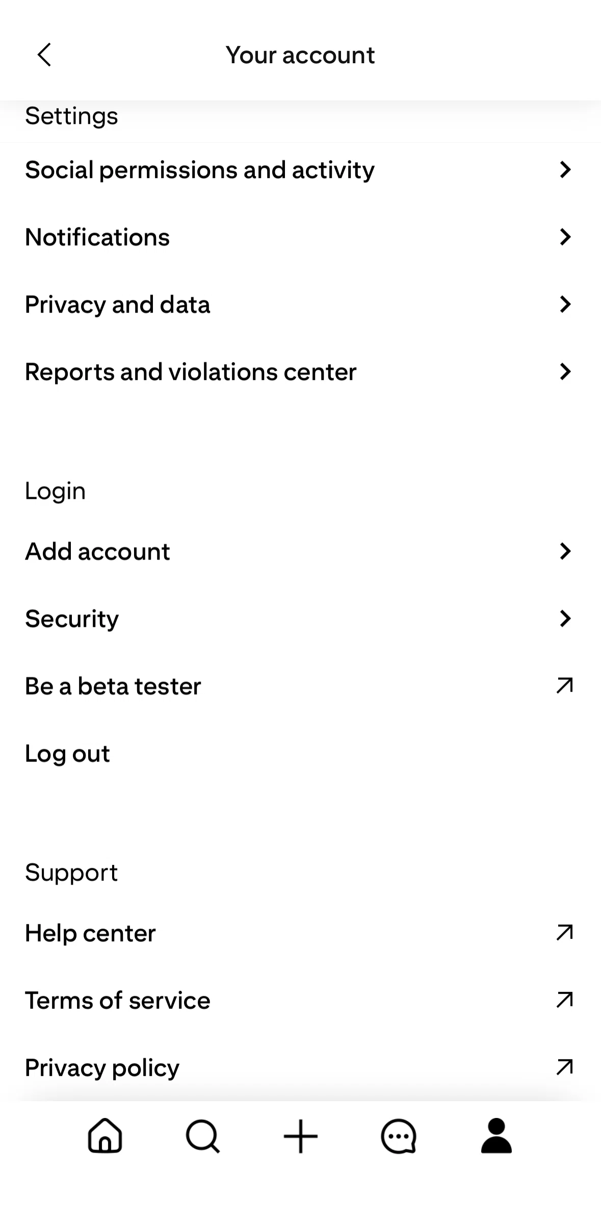 Pinterest Screen screen in the Logging out flow