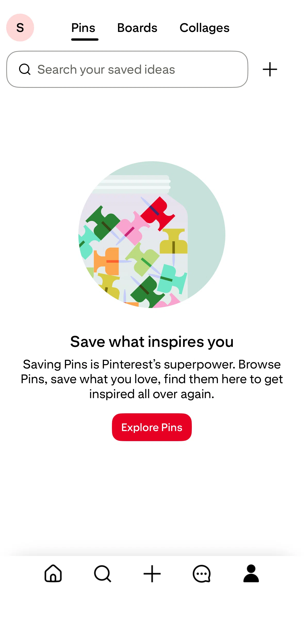 Pinterest Screen screen in the Settings flow
