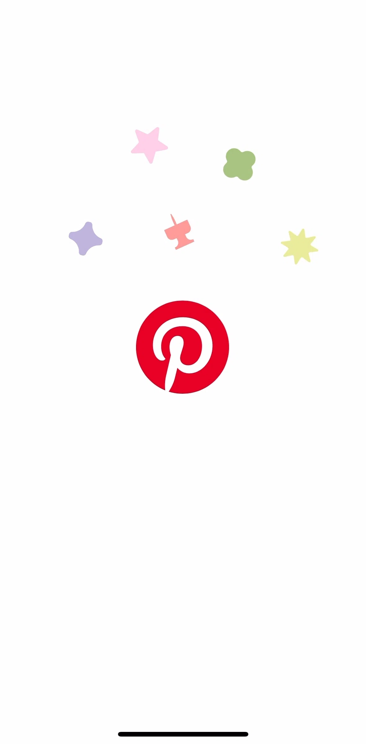 Pinterest Screen screen in the Splash screen (logged in) flow