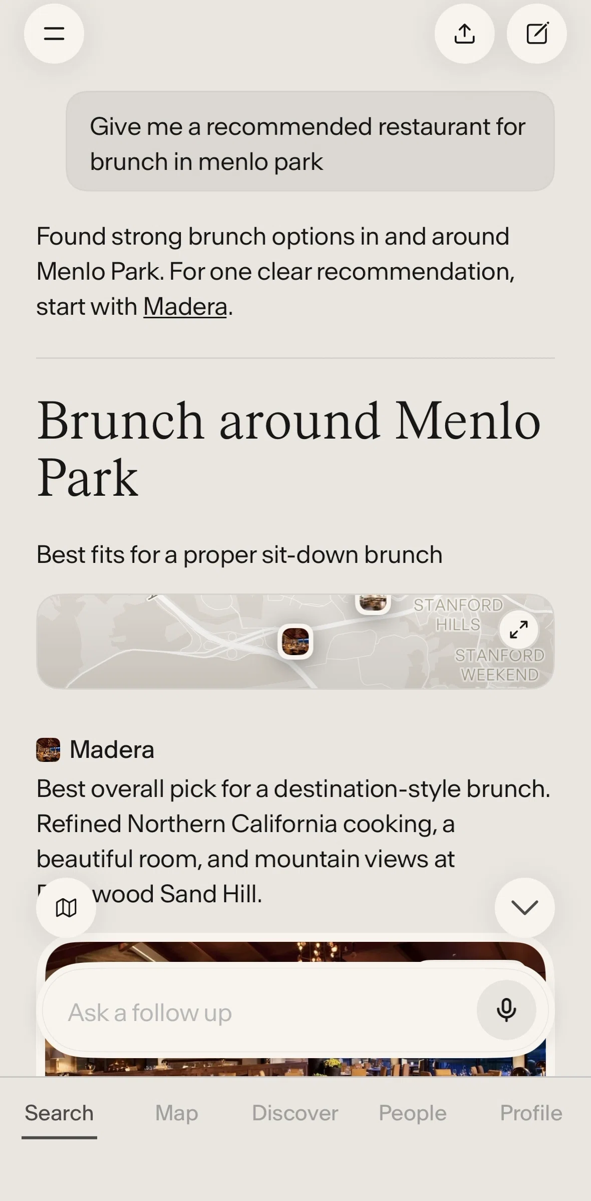 Places Screen screen in the Map view flow