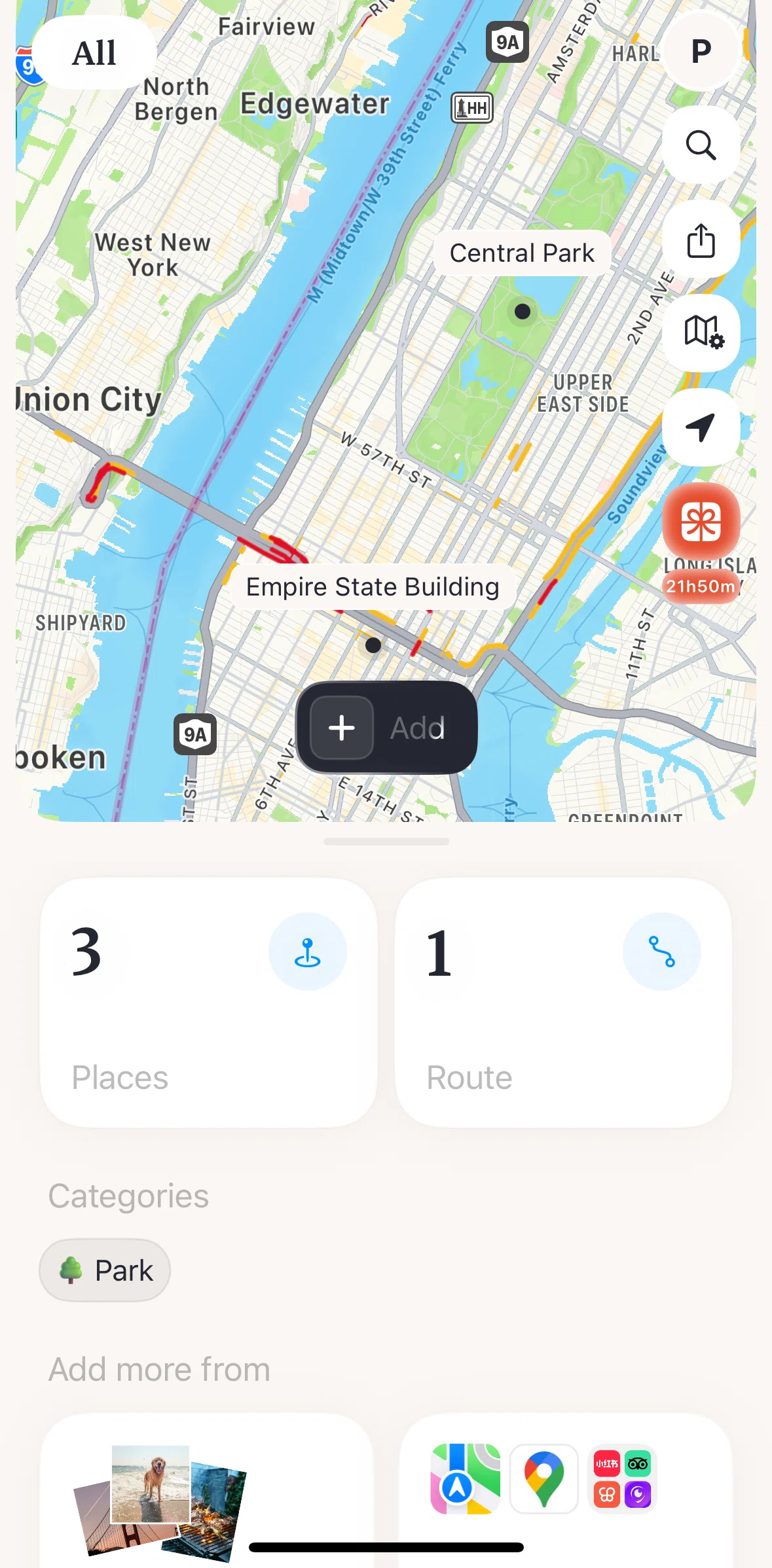 Placify Screen screen in the Places detail flow