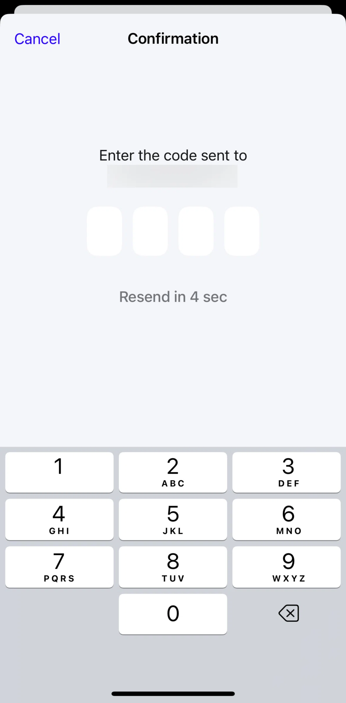 Plata Card Screen screen in the Creating a passcode flow