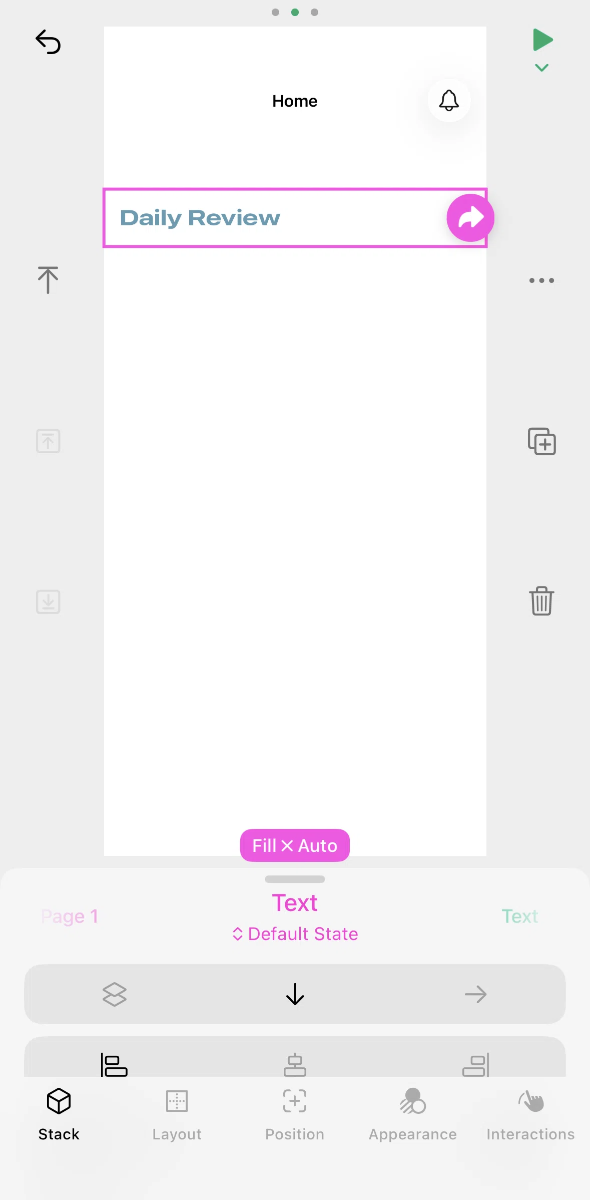 Play Screen screen in the Adding a state flow