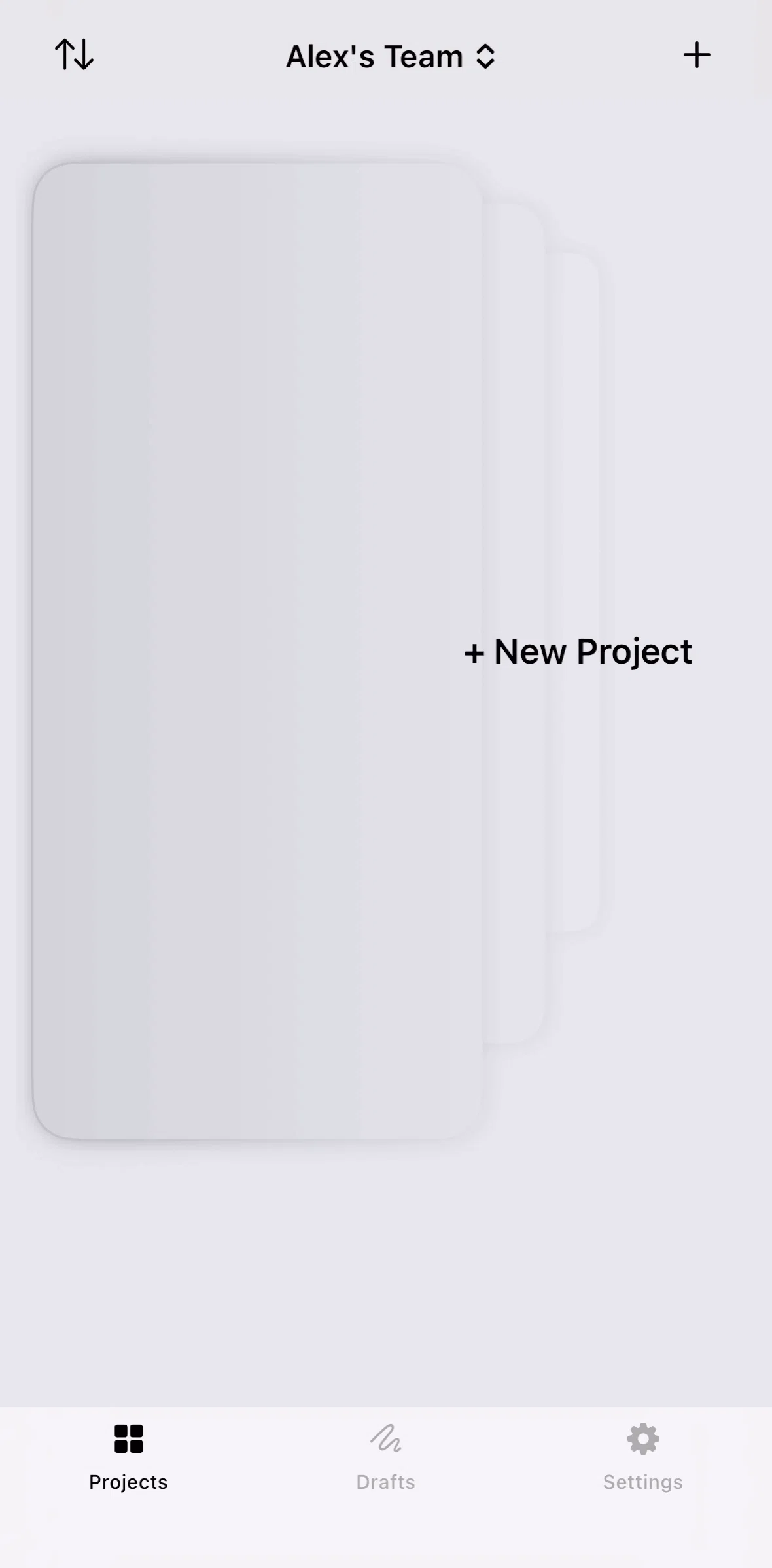Play Screen screen in the Creating a project flow