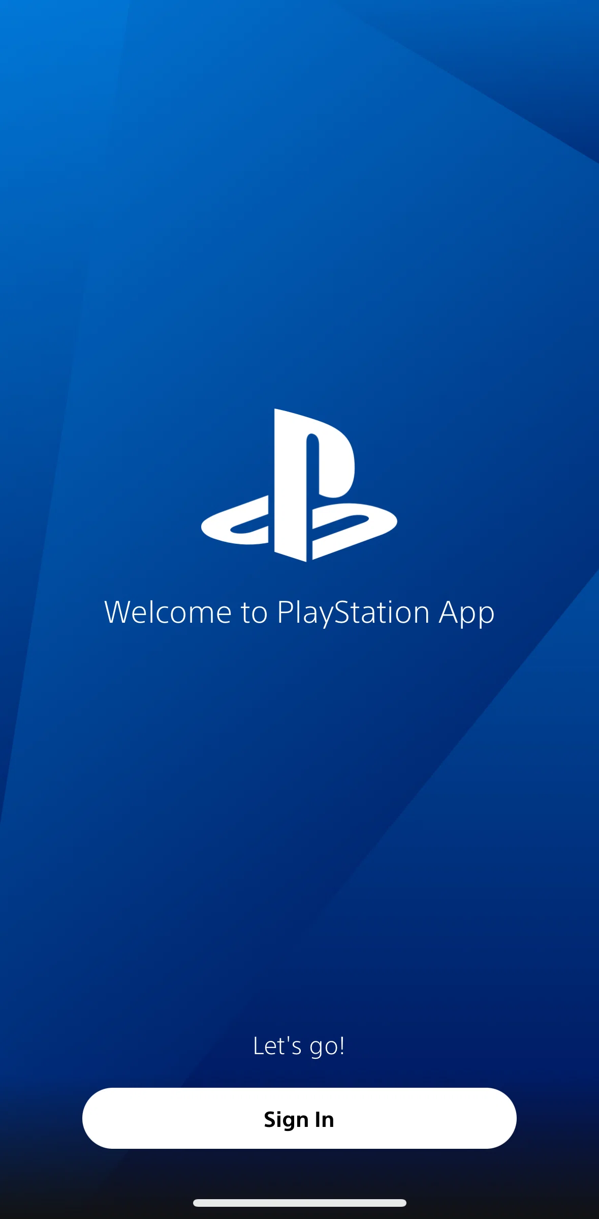 PlayStation App Screen screen in the Logging in flow