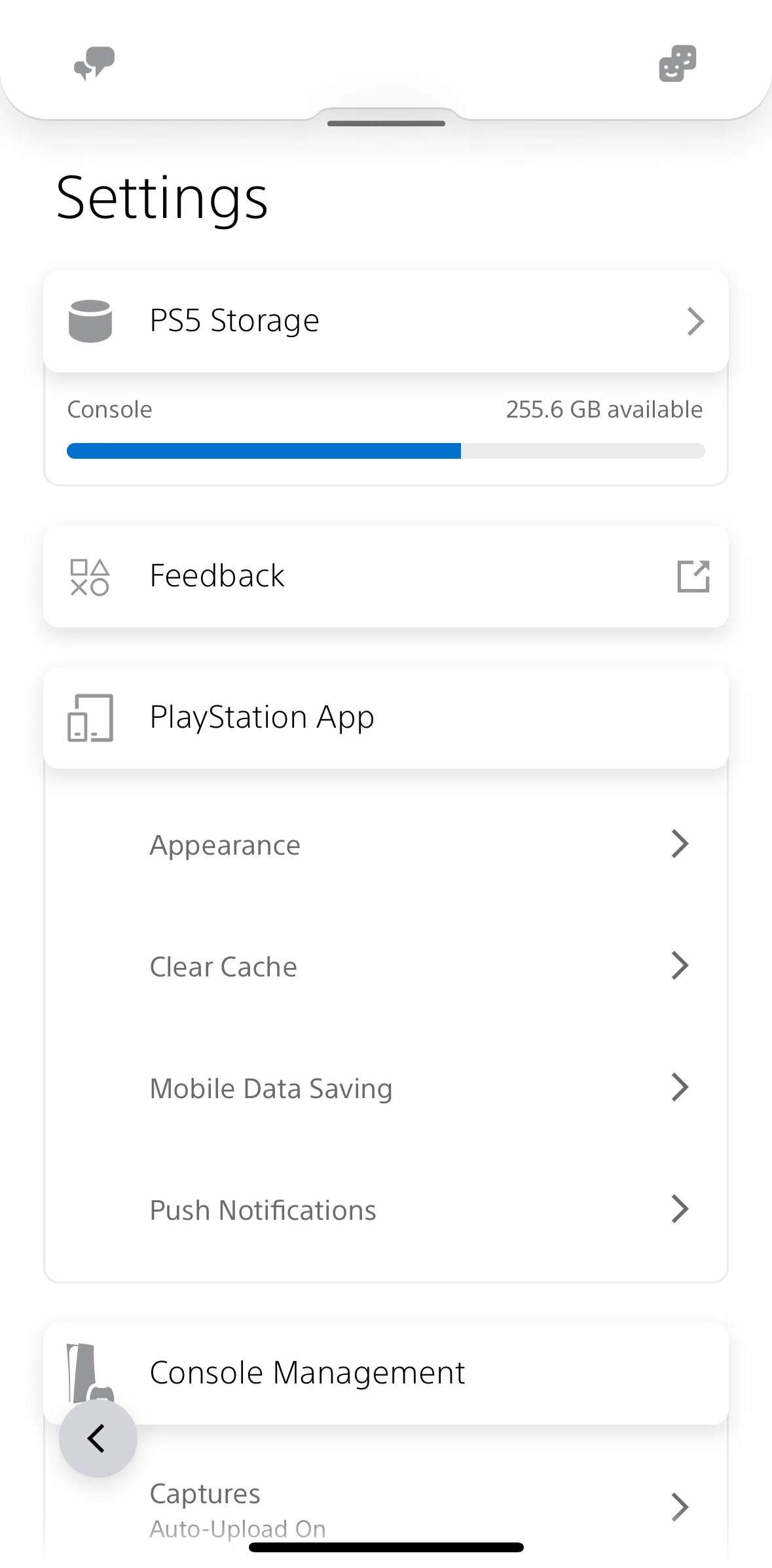 PlayStation App Screen screen in the Push notifications flow