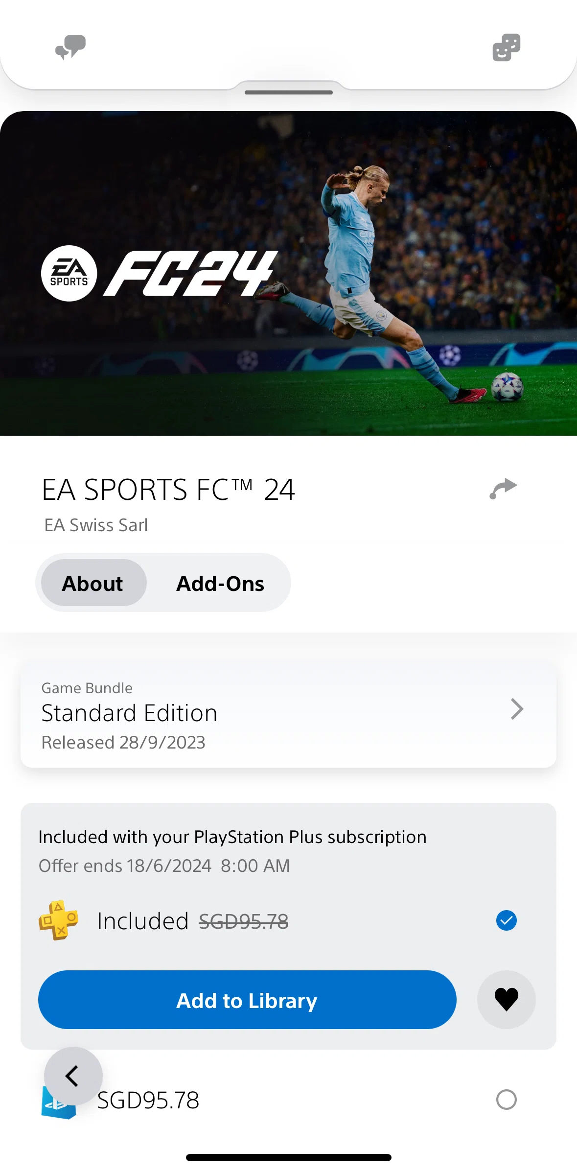 PlayStation App Screen screen in the Removing a game from wishlist flow
