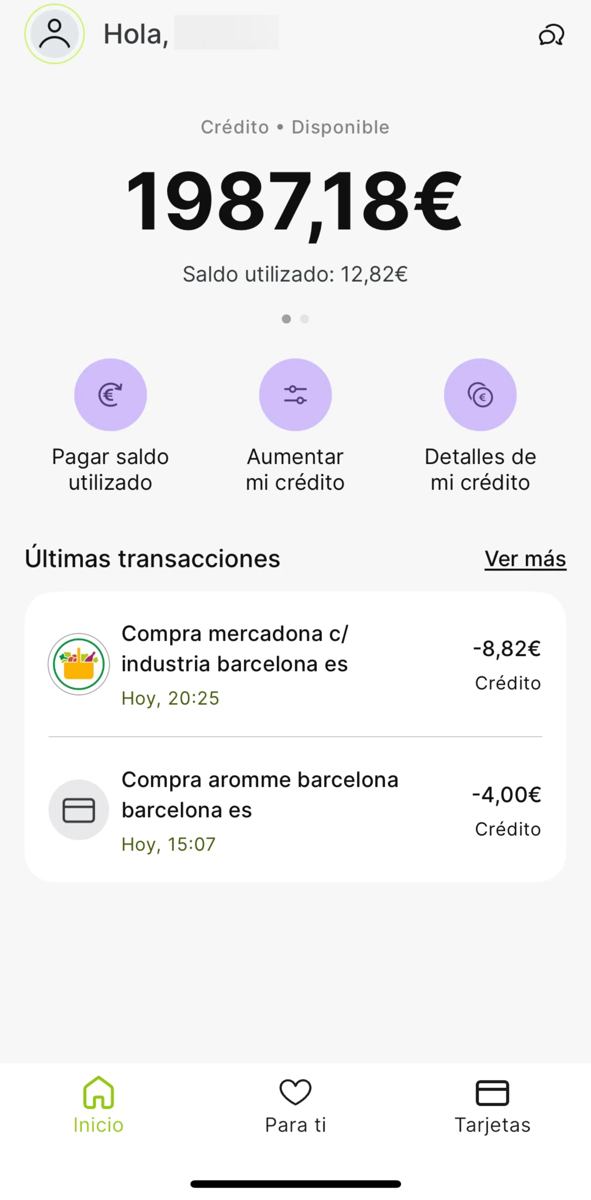 Plazo Screen screen in the For you flow
