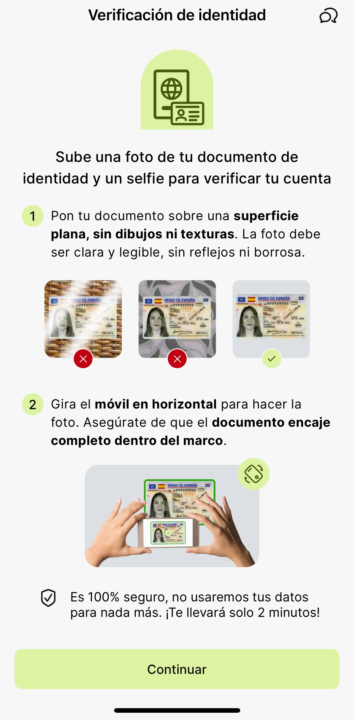 Plazo Screen screen in the Verifying identity flow