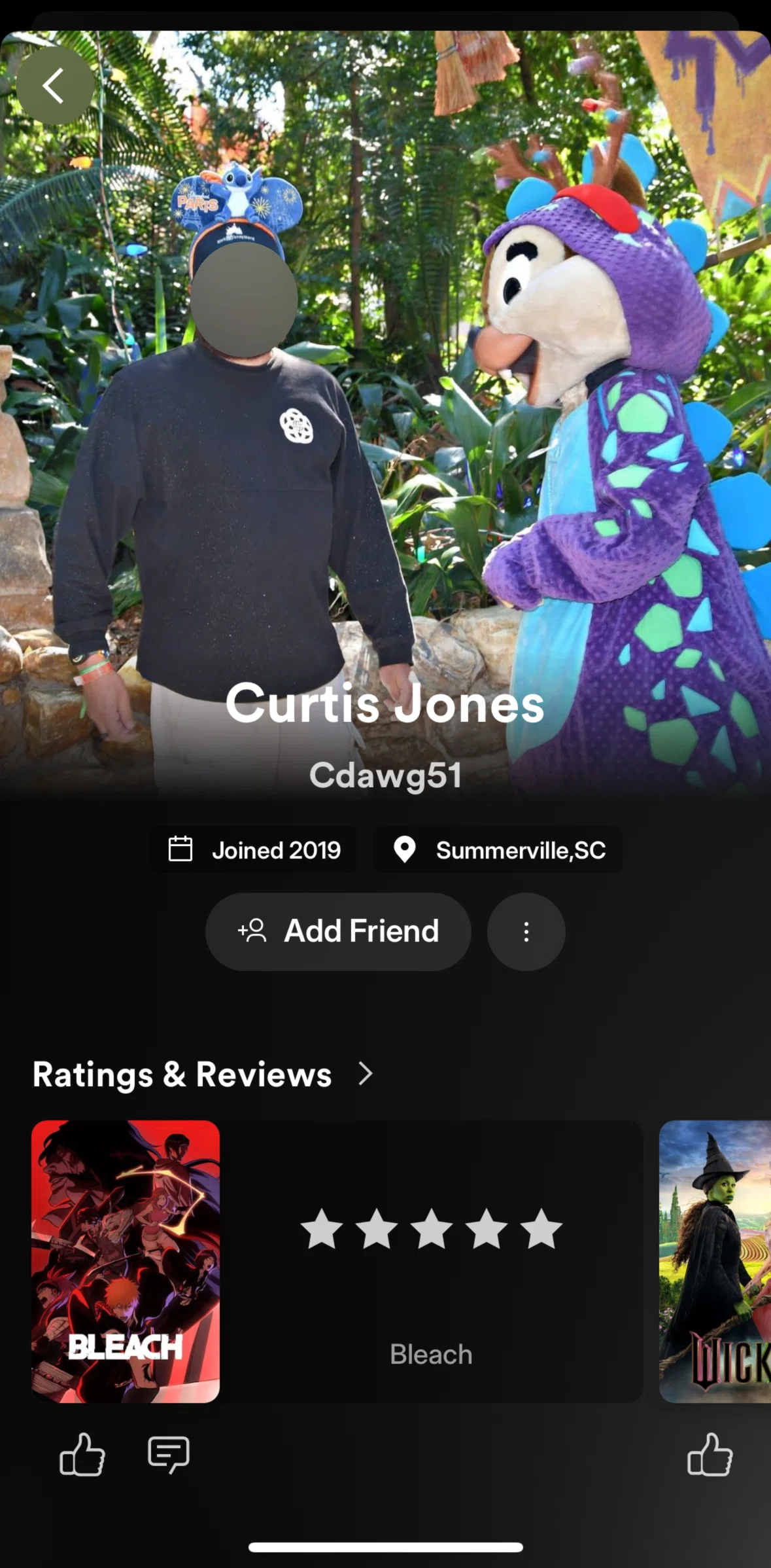 Plex Screen screen in the Adding a friend flow