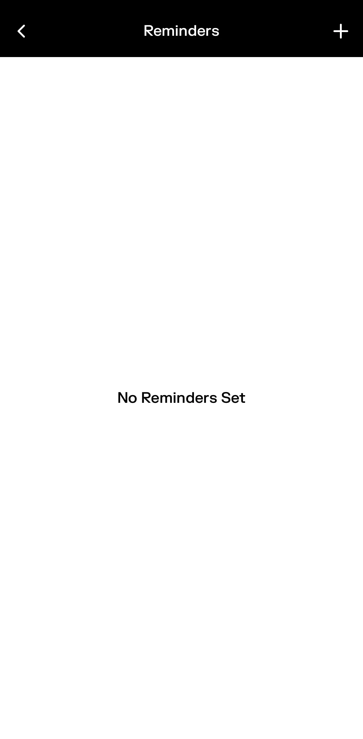pliability Screen screen in the Adding a reminder flow