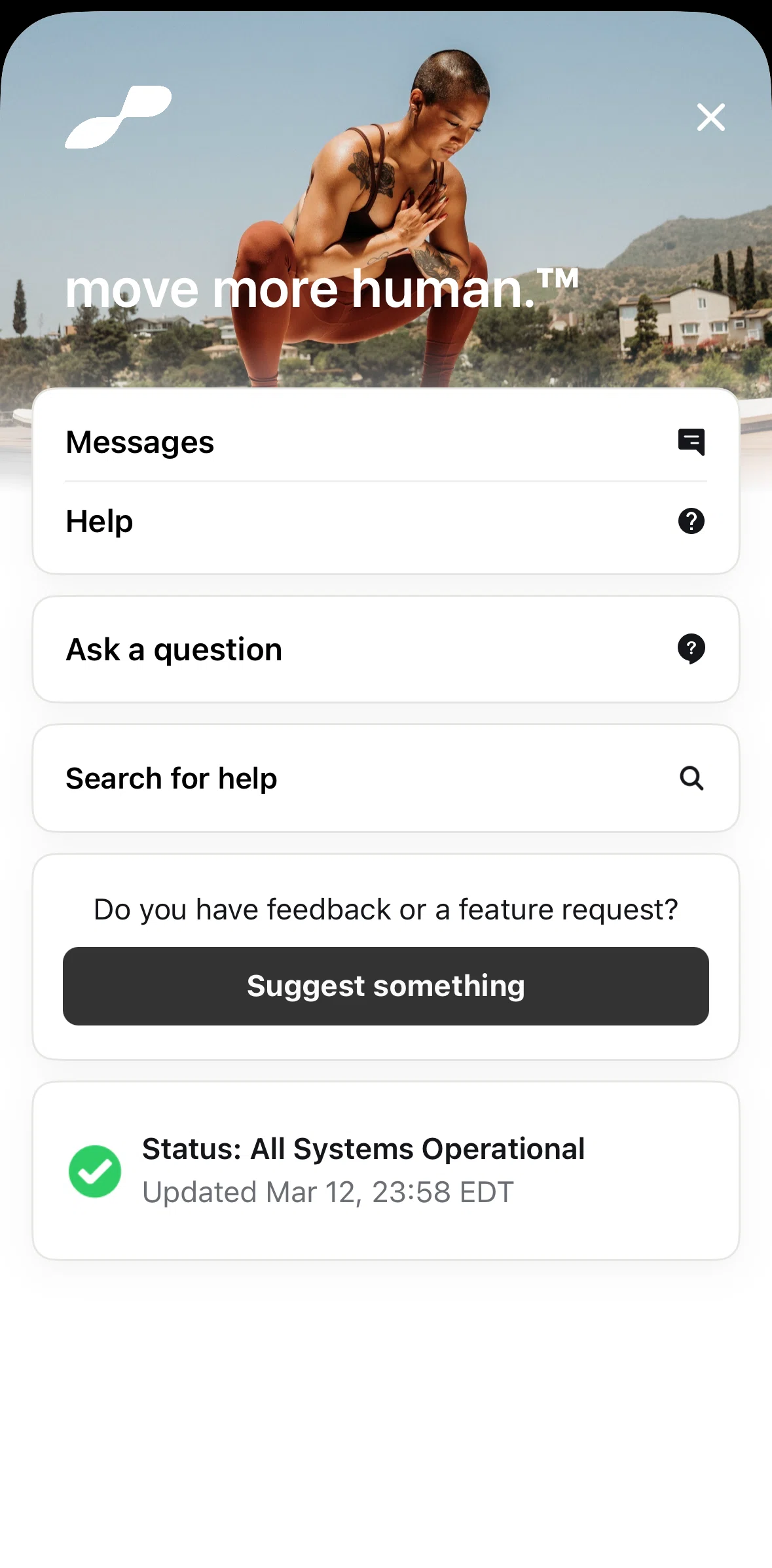 pliability Screen screen in the Ask a question flow