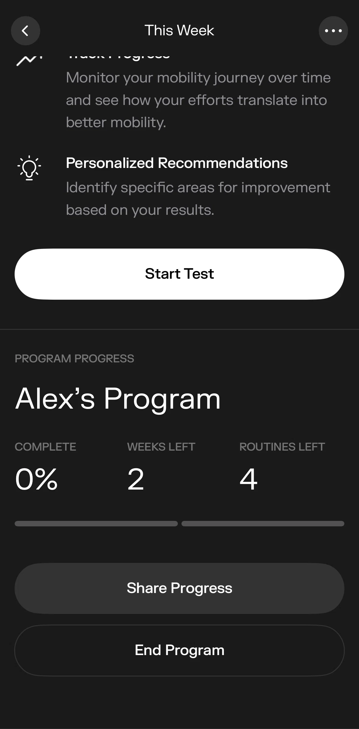 pliability Screen screen in the Ending a program flow