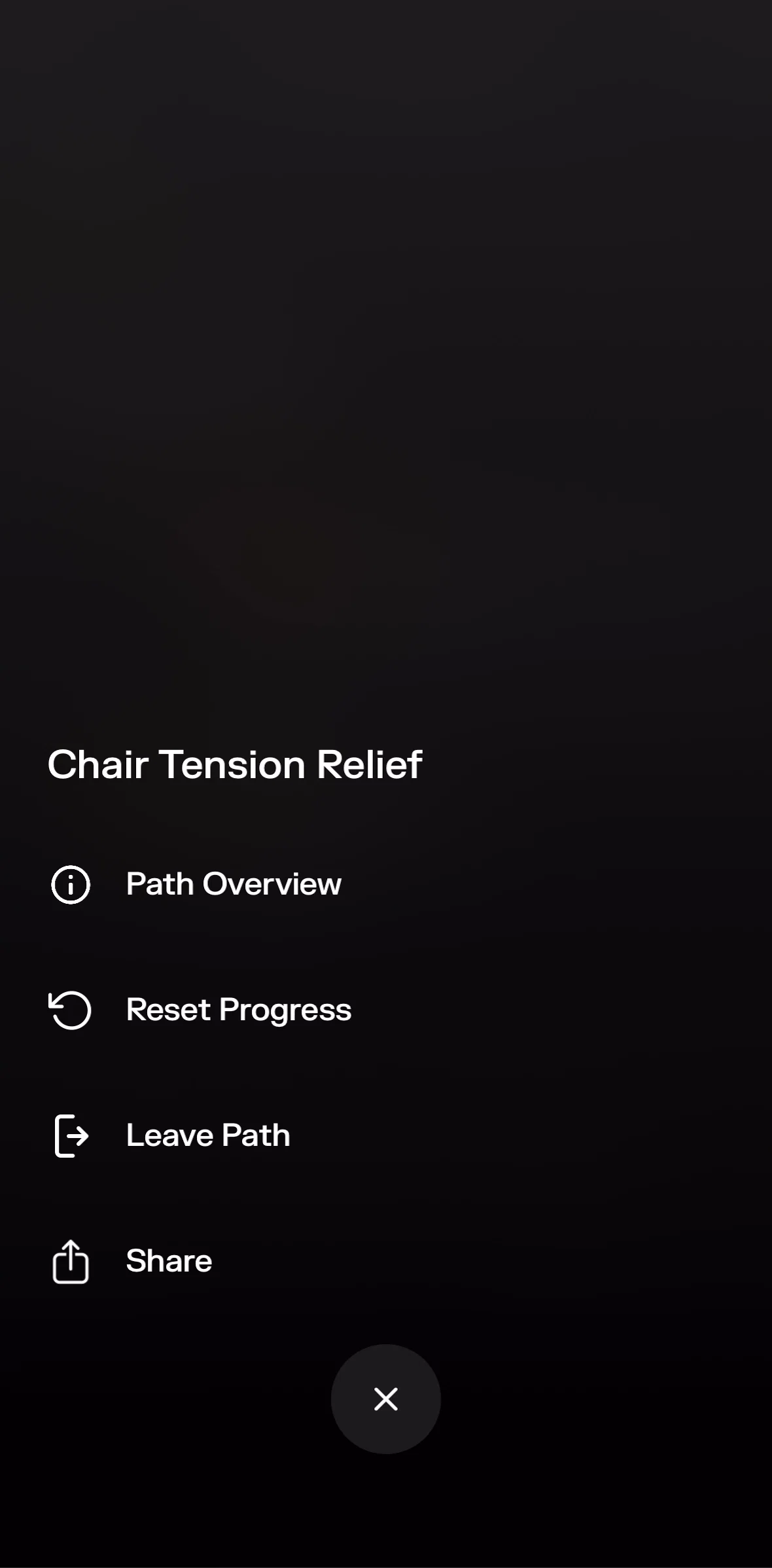 pliability Screen screen in the Leaving a path flow