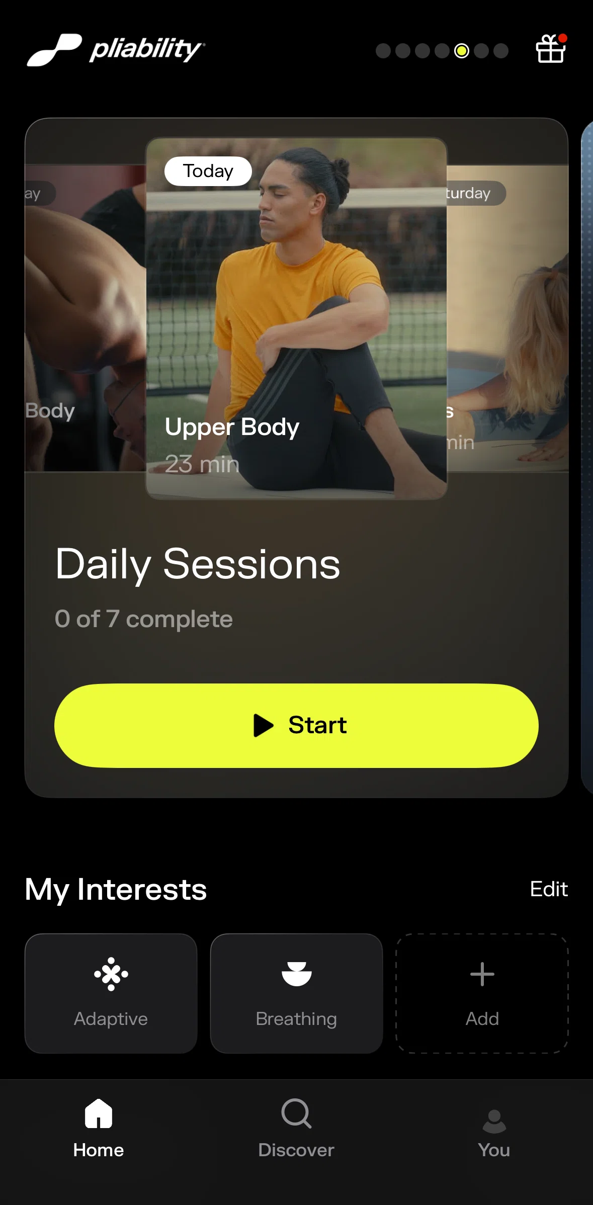 pliability Screen screen in the Routine detail flow