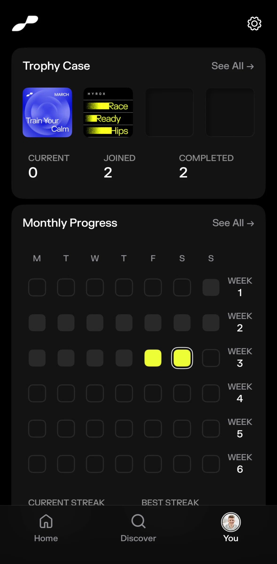 pliability Screen screen in the Trophy case flow