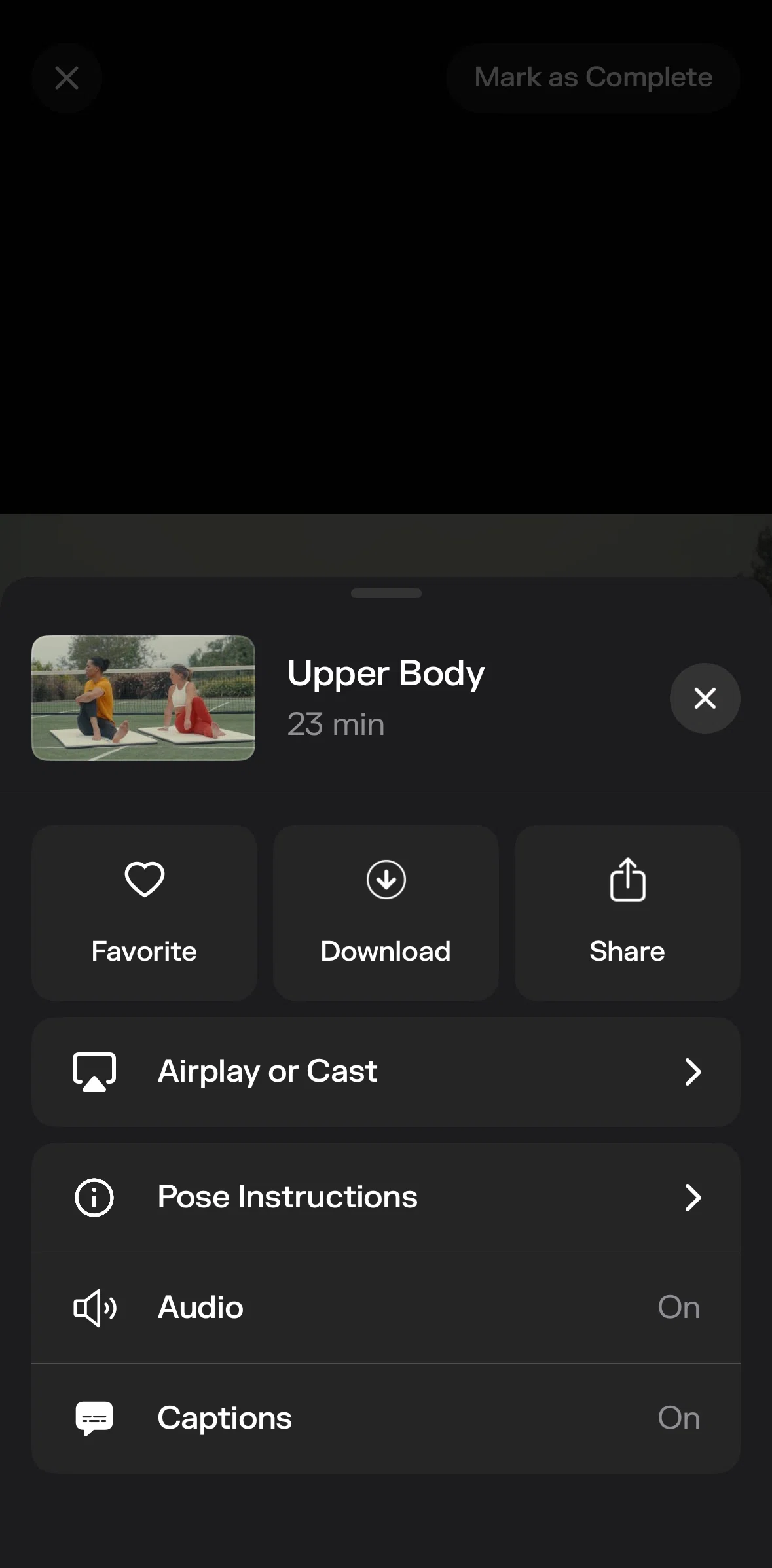 pliability Screen screen in the Turning off captions flow