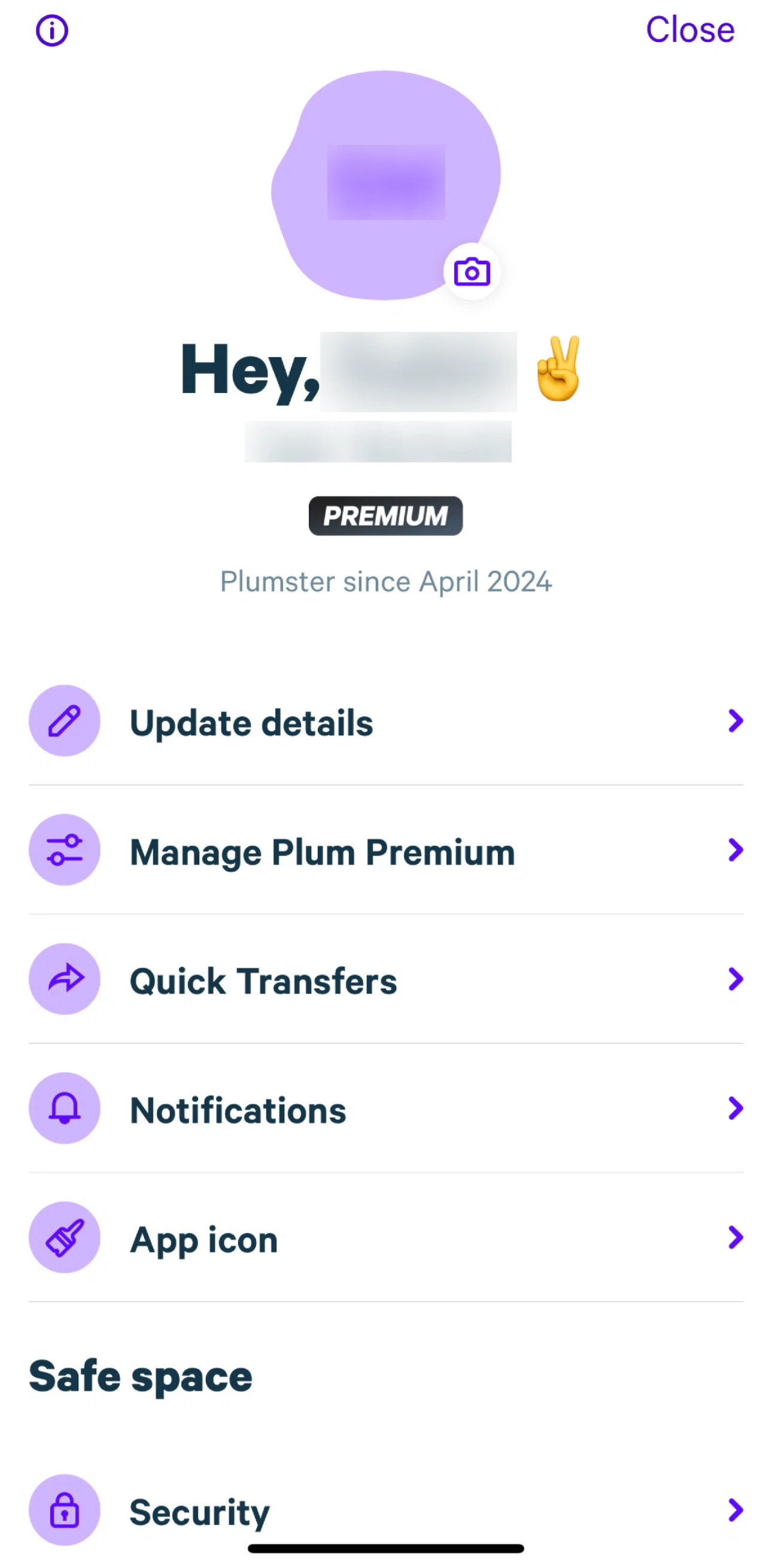 Plum Screen screen in the Canceling a subscription flow