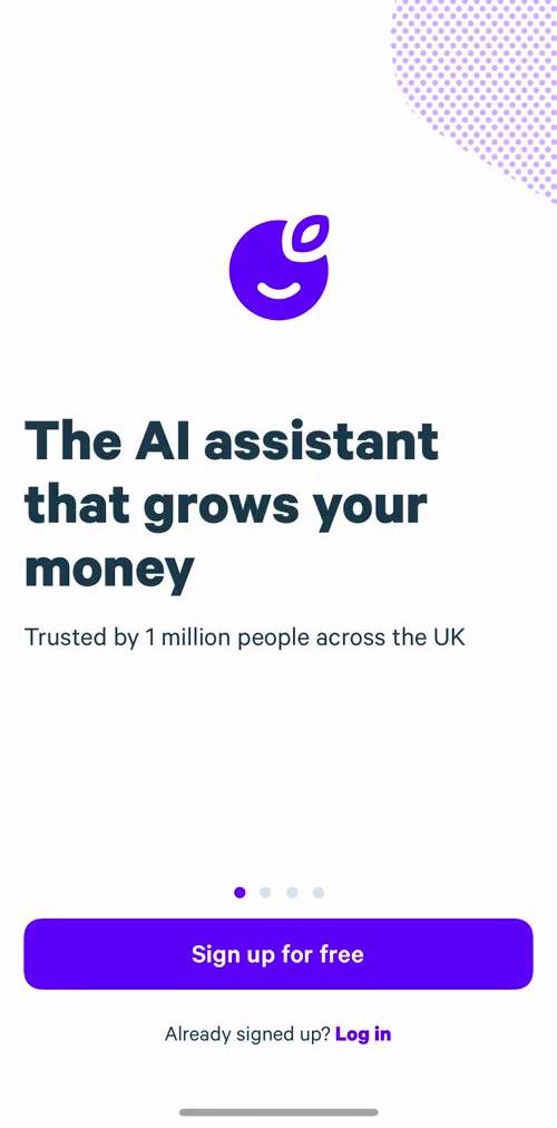 Plum Welcome slides screen in the Onboarding flow