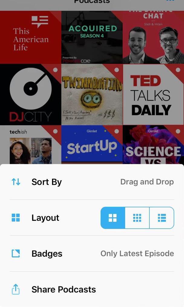 Pocket Casts Customization settings screen in the General Browsing flow
