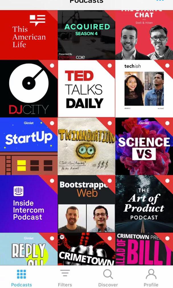 Pocket Casts Home feed screen in the General Browsing flow