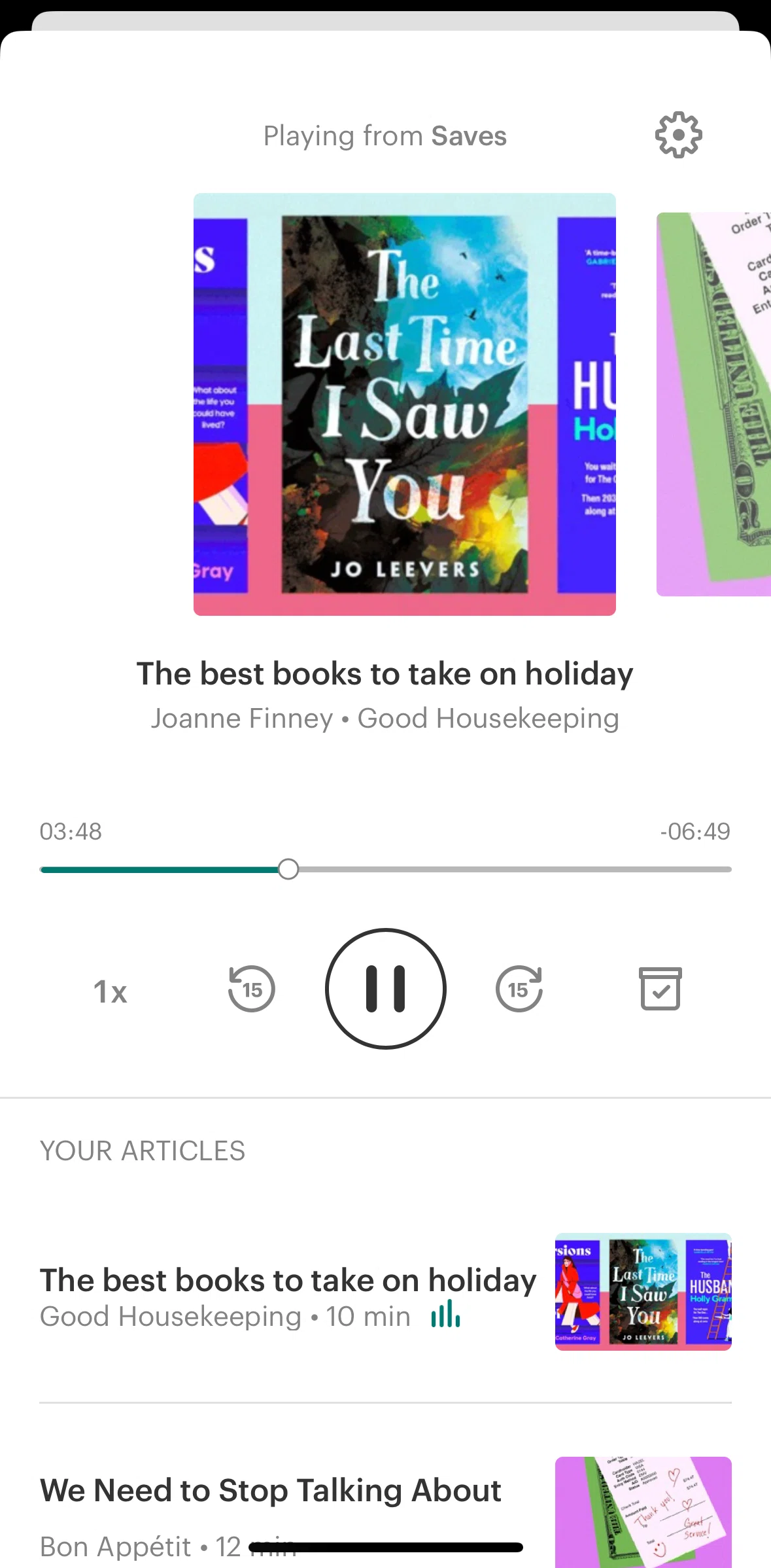 Pocket Screen screen in the Changing playback speed flow