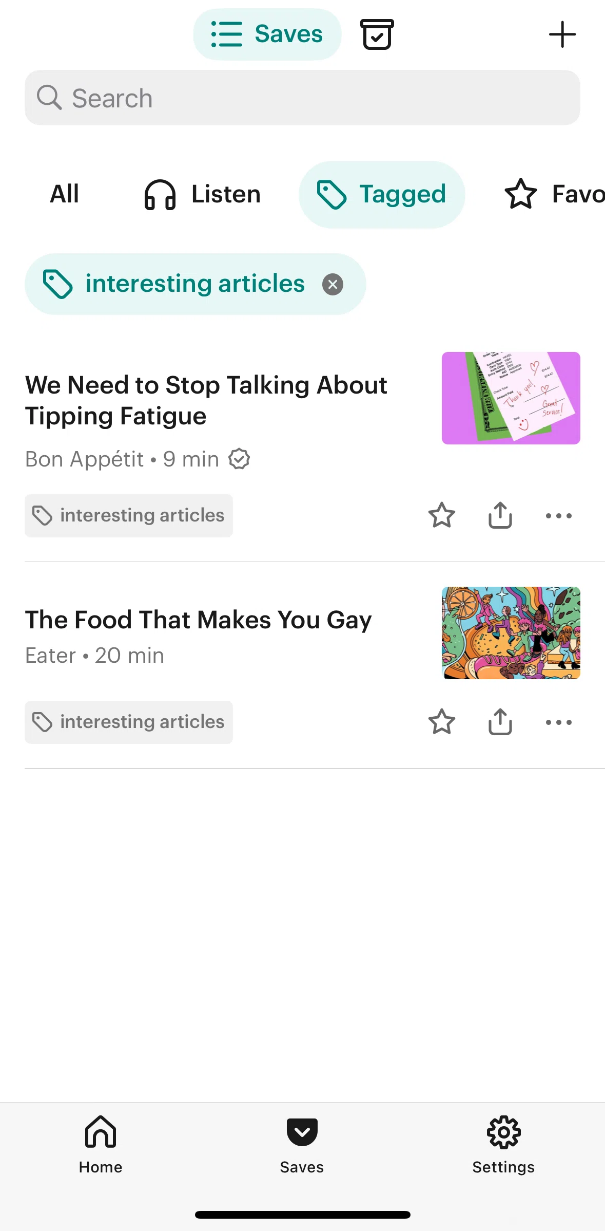 Pocket Screen screen in the Editing tags flow