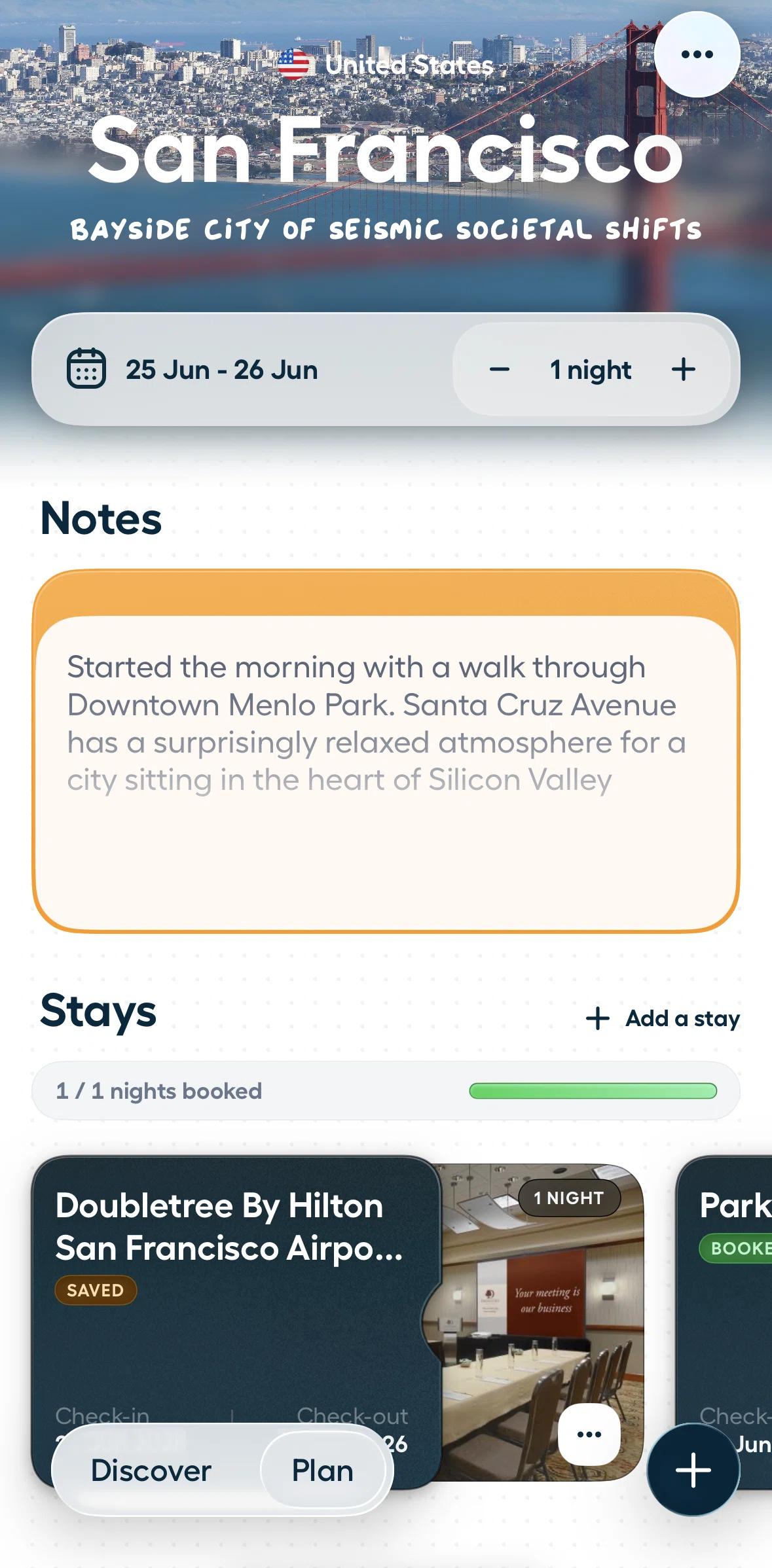 Polarsteps Screen screen in the Changing a destination date flow