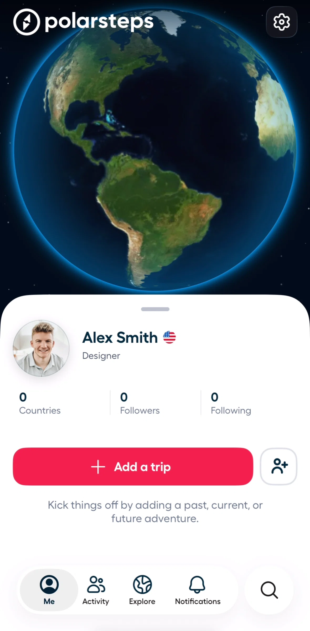 Polarsteps Screen screen in the Editing profile flow