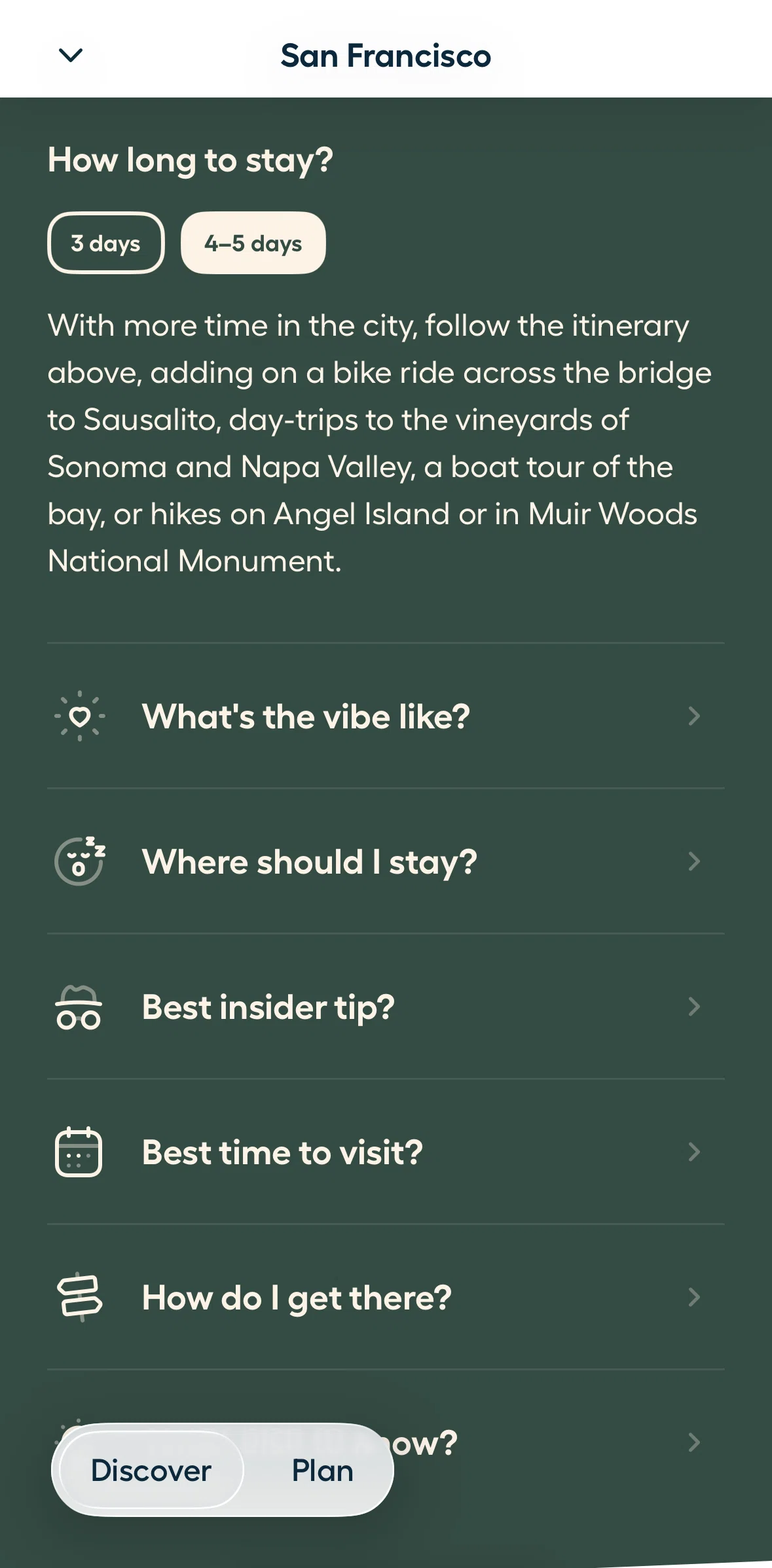 Polarsteps Screen screen in the FAQ flow