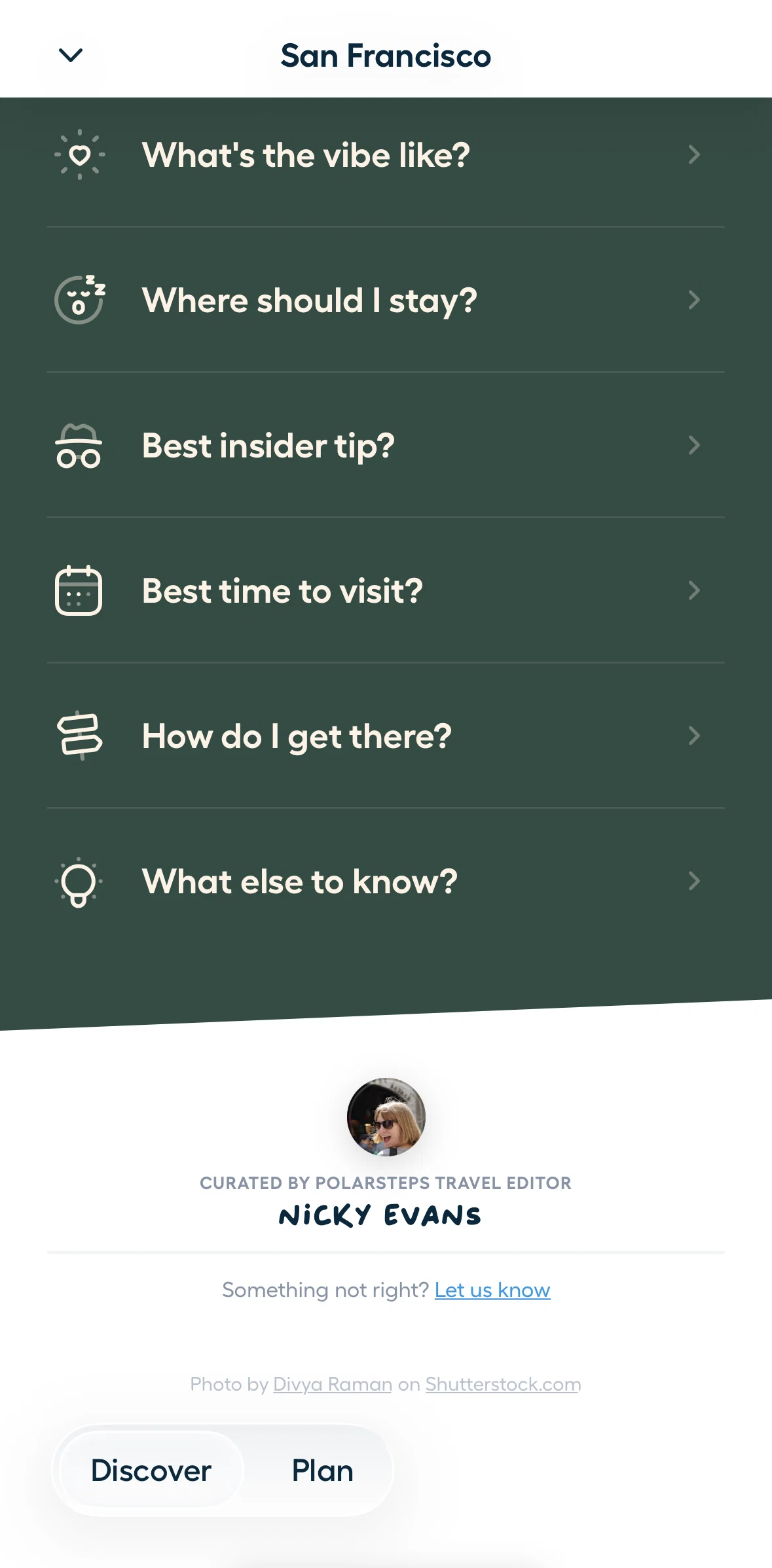 Polarsteps Screen screen in the Giving feedback flow
