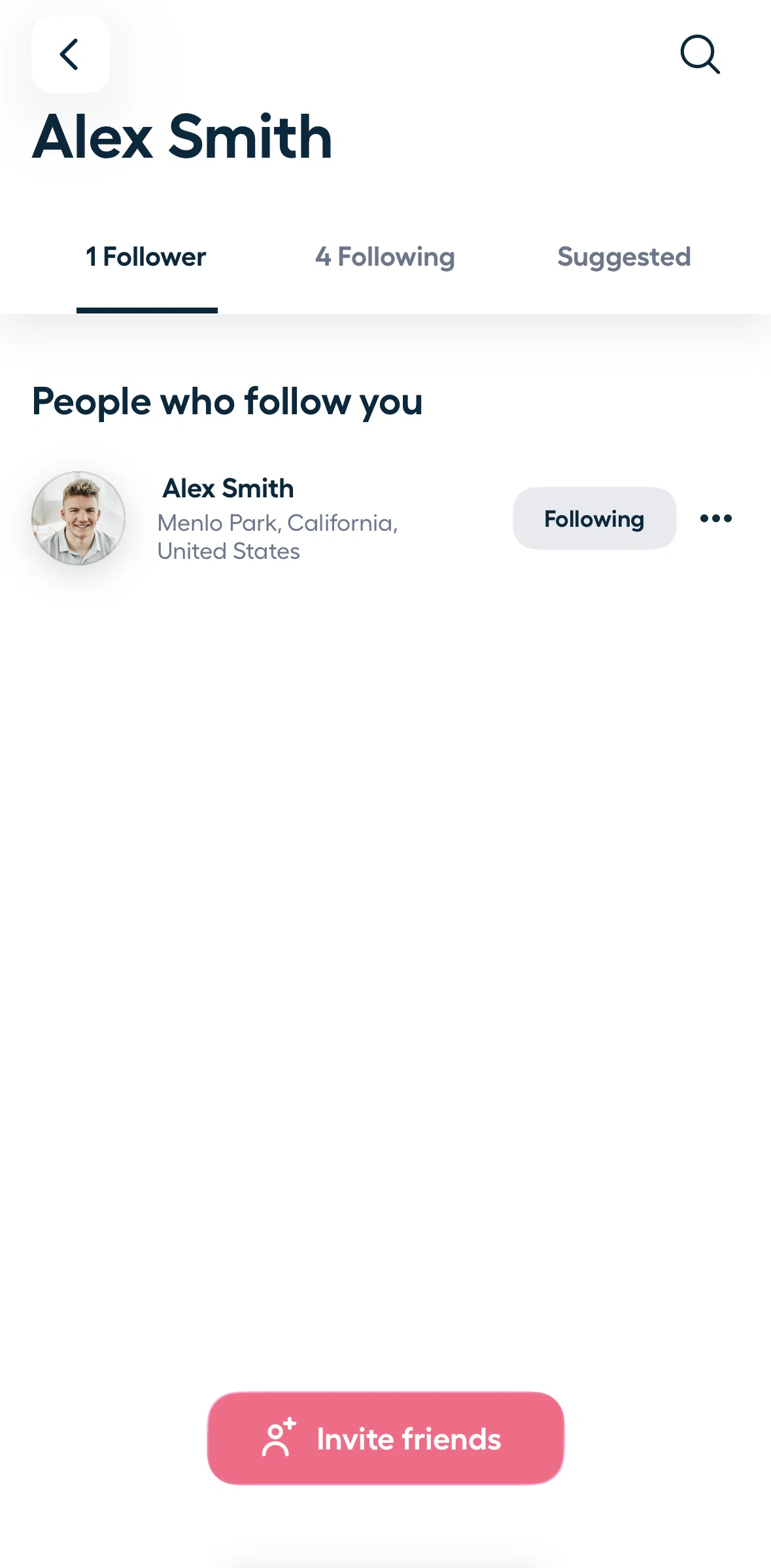 Polarsteps Screen screen in the Removing a follower flow
