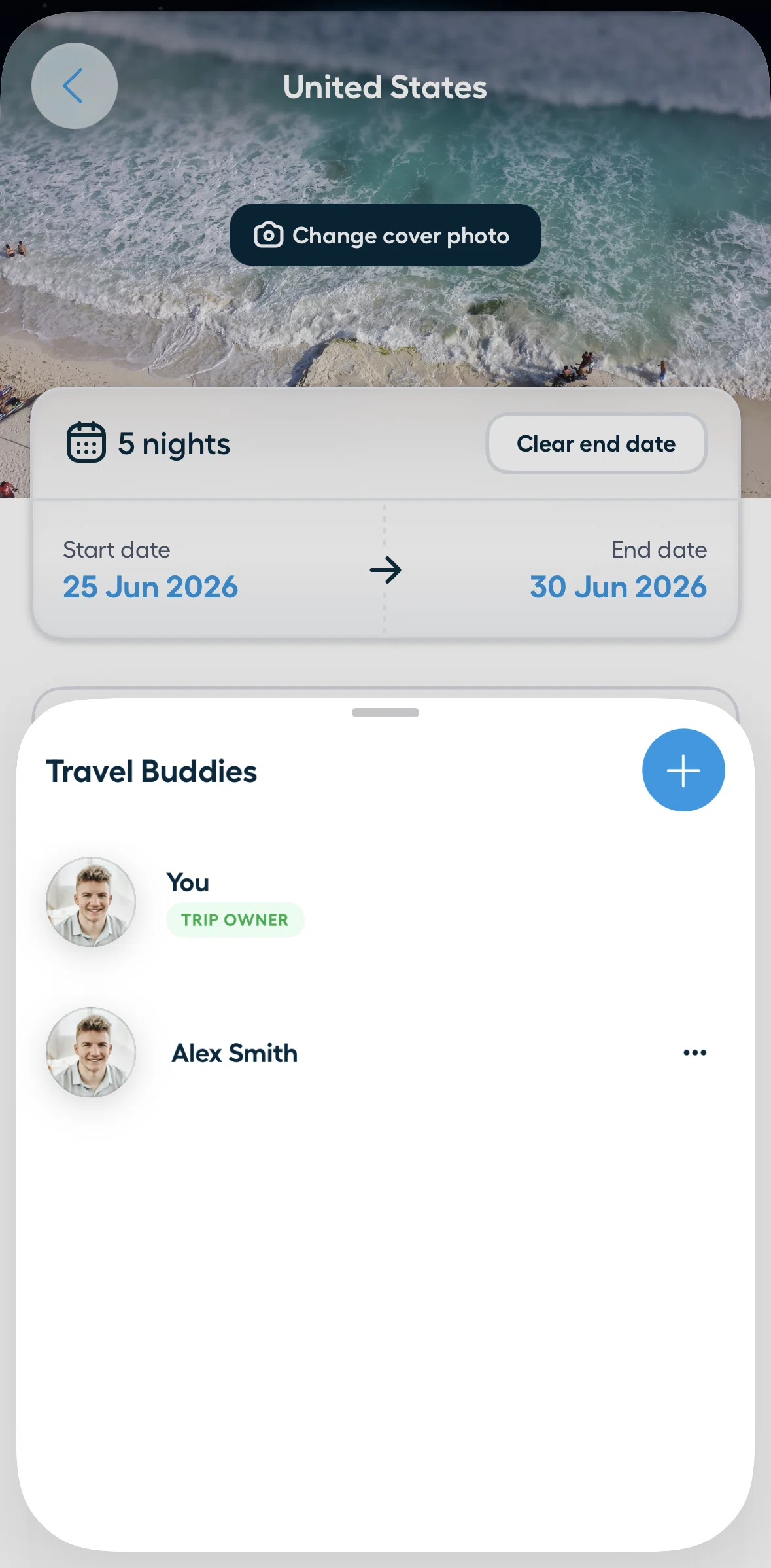 Polarsteps Screen screen in the Travel buddies information flow